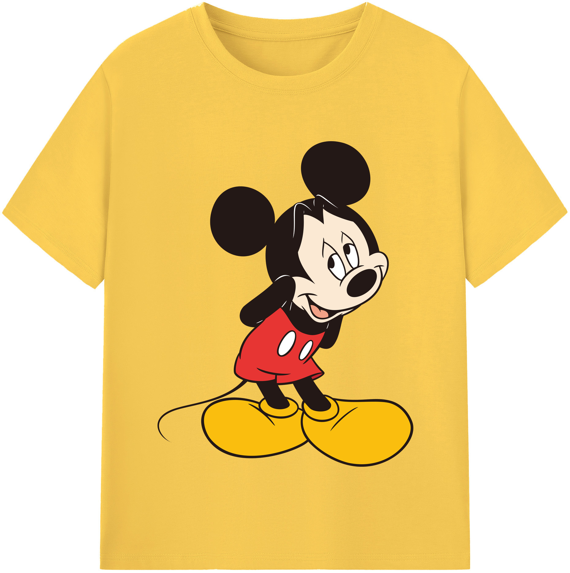 （画像用） ミッキーマウス Mickey Mouse 綿100％半袖Tシャツ（フロントプリント）