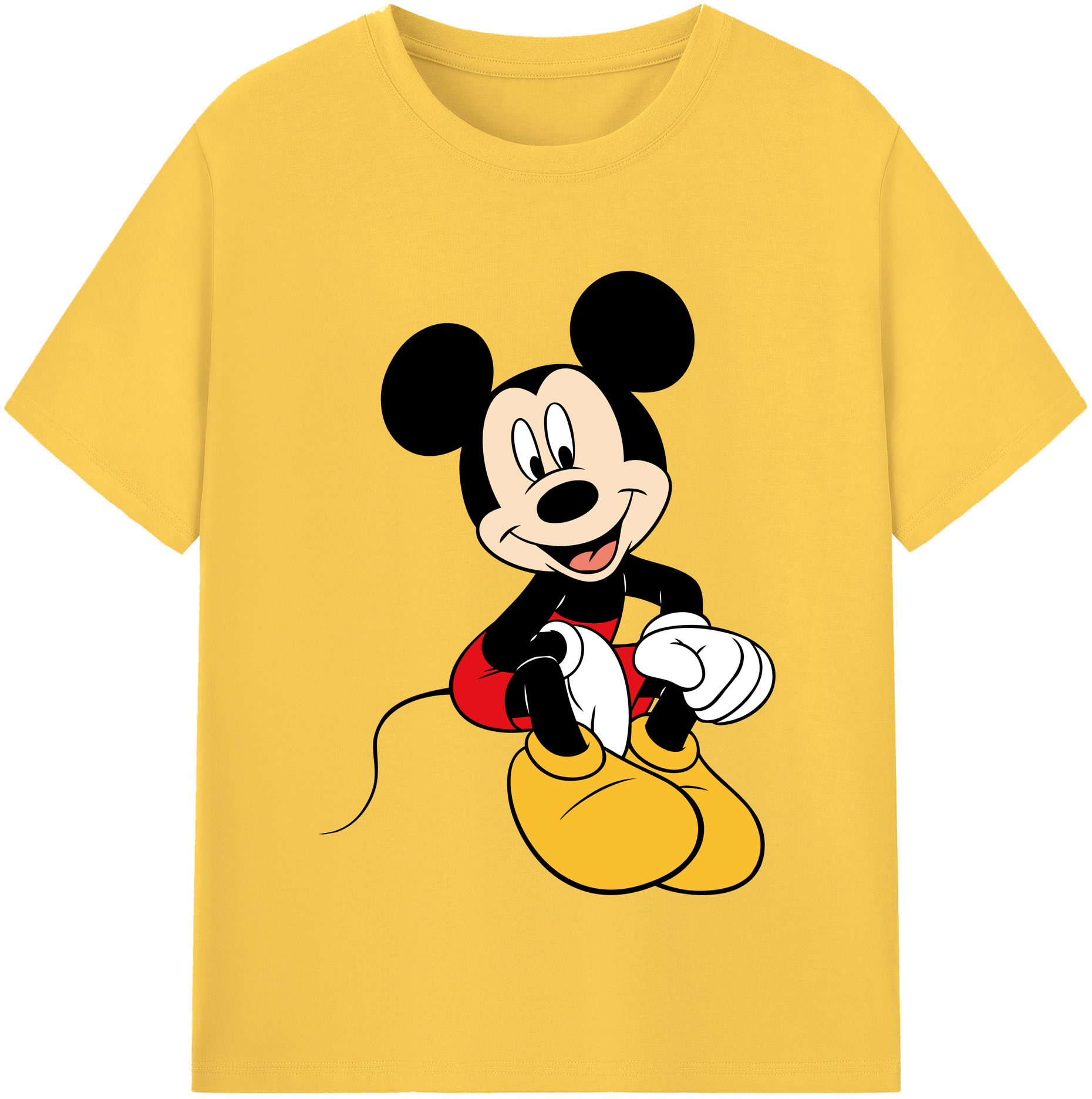 （画像用） ミッキーマウス Mickey Mouse 綿100％半袖Tシャツ（フロントプリント）