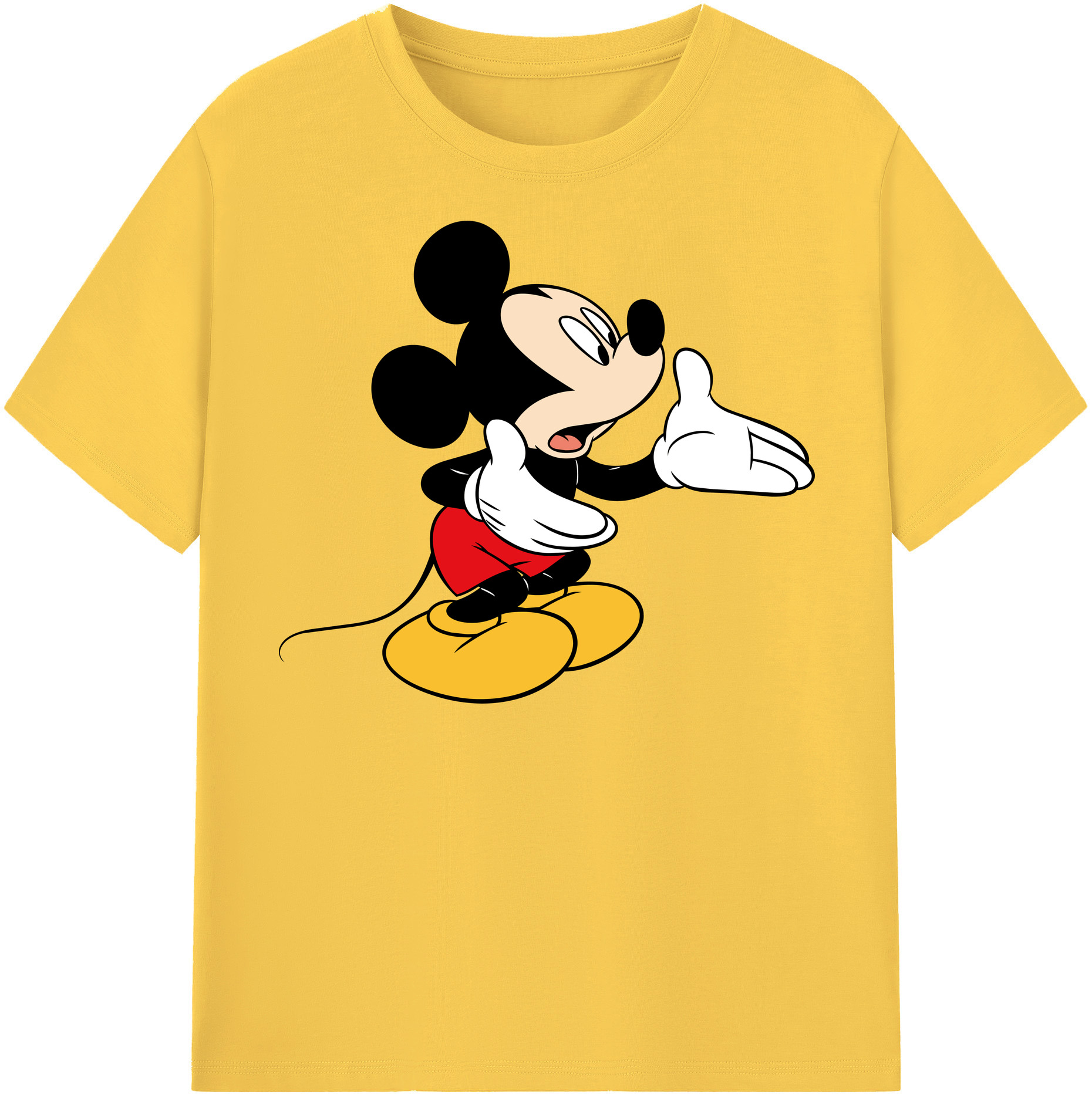 （画像用） ミッキーマウス Mickey Mouse 綿100％半袖Tシャツ（フロントプリント）