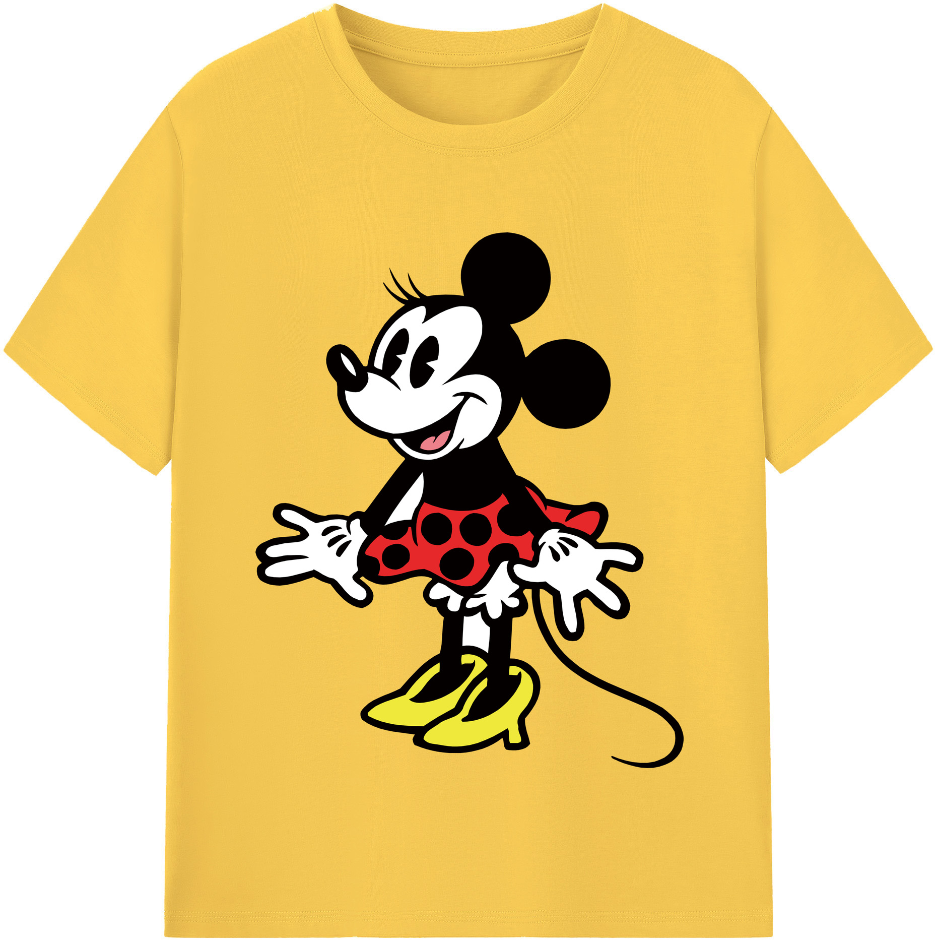 （画像用） ミッキーマウス Mickey Mouse 綿100％半袖Tシャツ（フロントプリント）