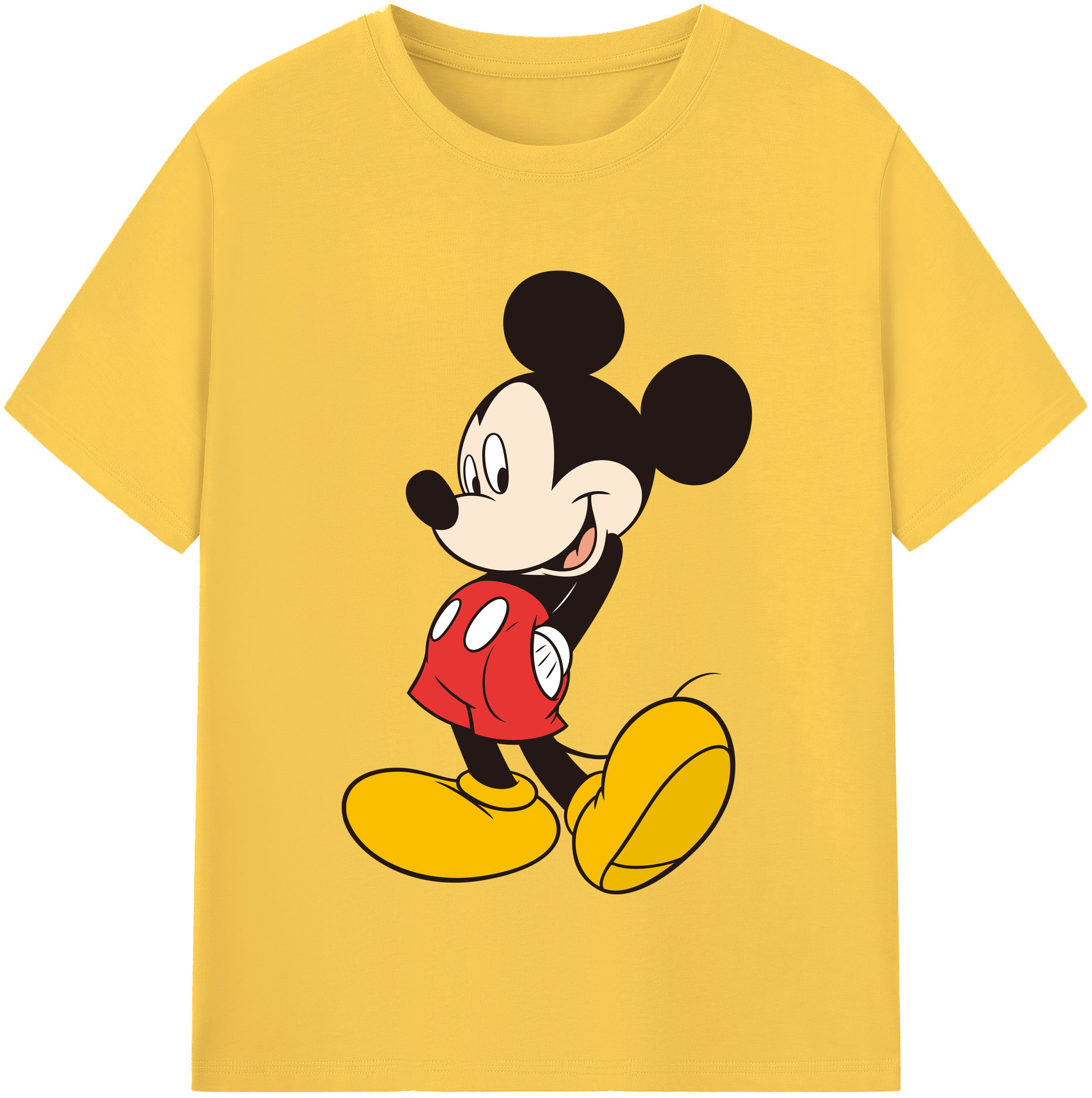 （画像用） ミッキーマウス Mickey Mouse 綿100％半袖Tシャツ（フロントプリント）