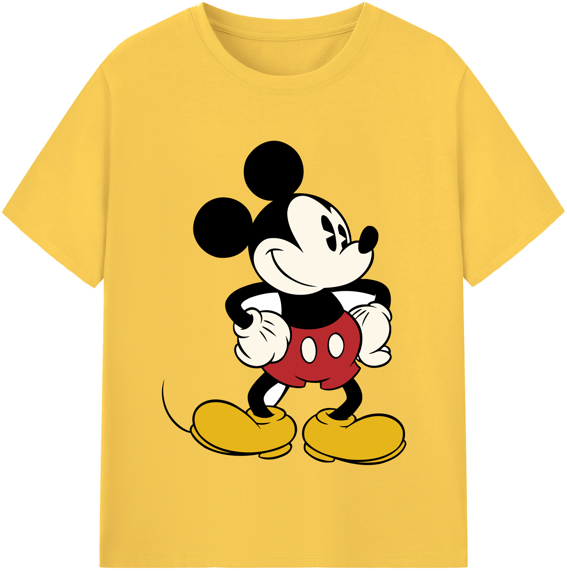 （画像用） ミッキーマウス Mickey Mouse 綿100％半袖Tシャツ（フロントプリント）