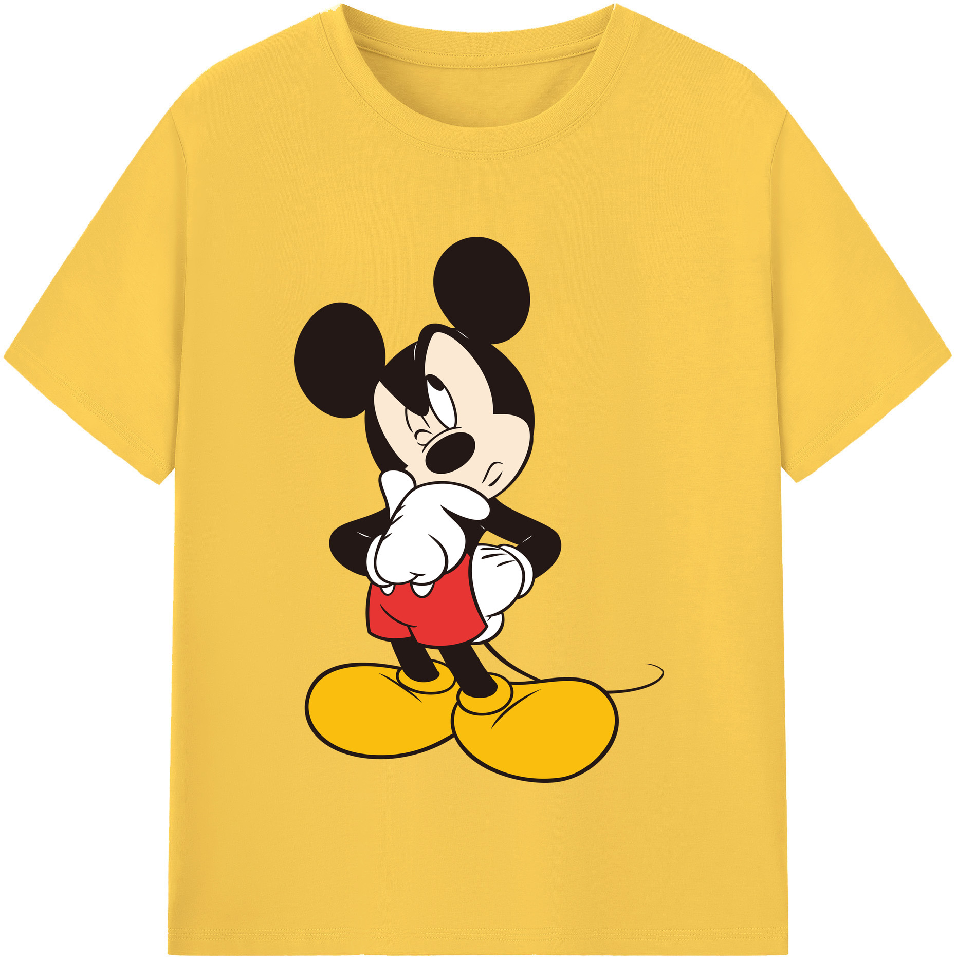 （画像用） ミッキーマウス Mickey Mouse 綿100％半袖Tシャツ（フロントプリント）