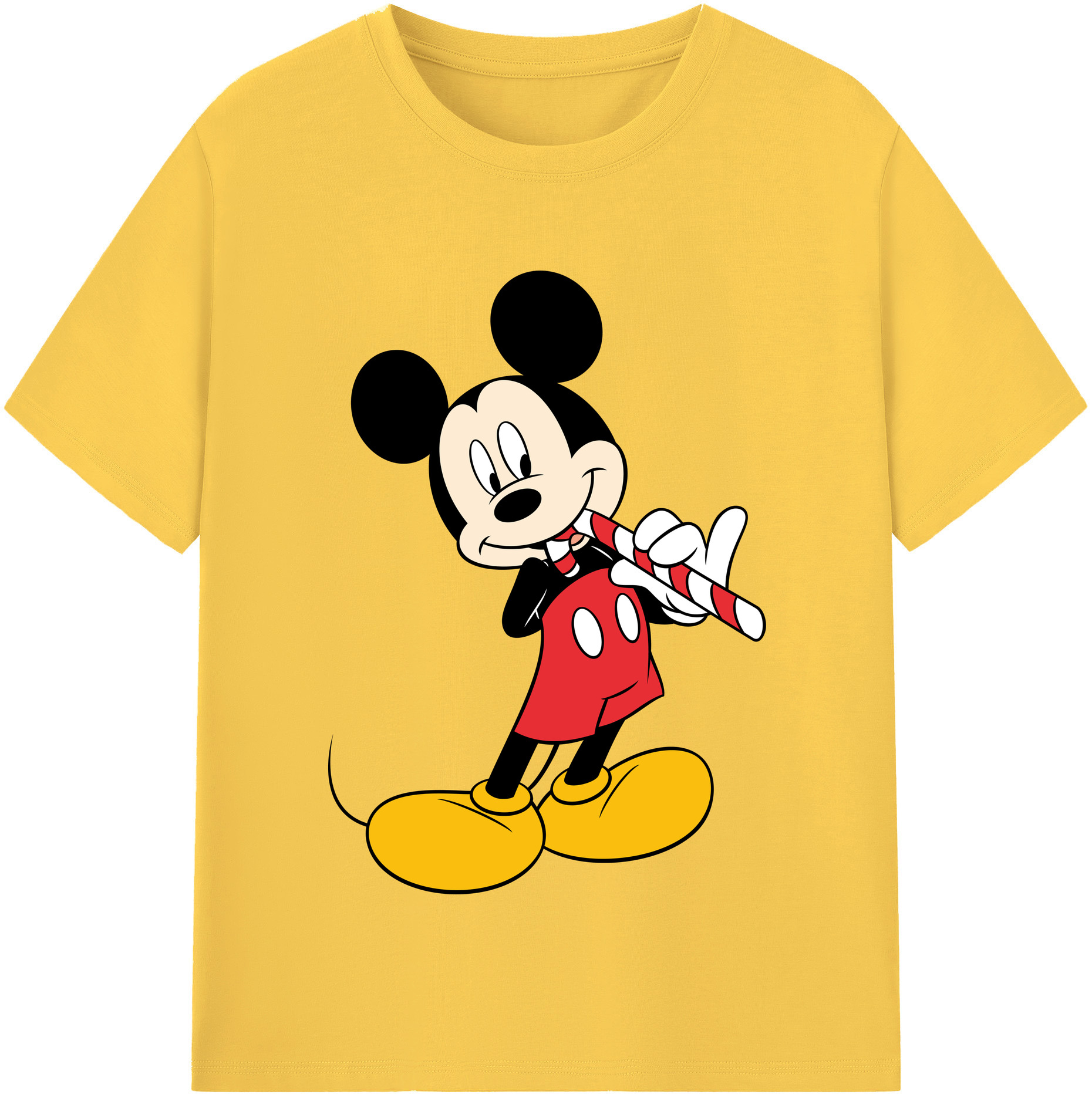 （画像用） ミッキーマウス Mickey Mouse 綿100％半袖Tシャツ（フロントプリント）