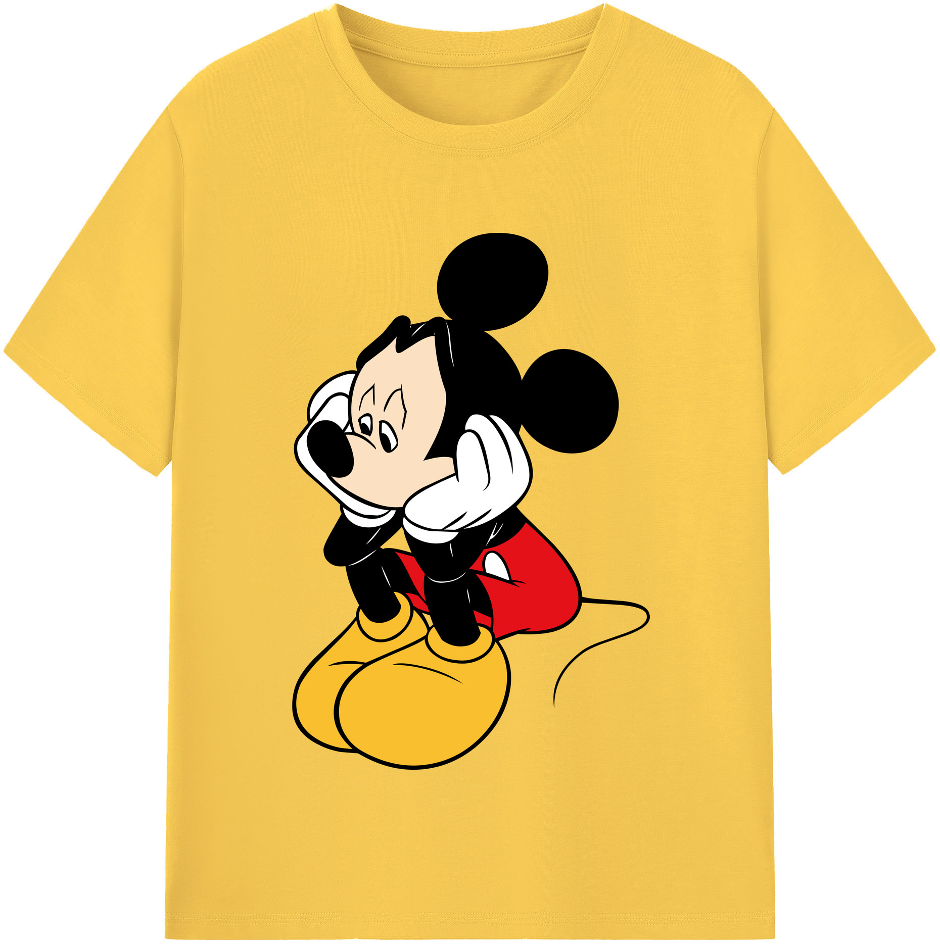 （画像用） ミッキーマウス Mickey Mouse 綿100％半袖Tシャツ（フロントプリント）
