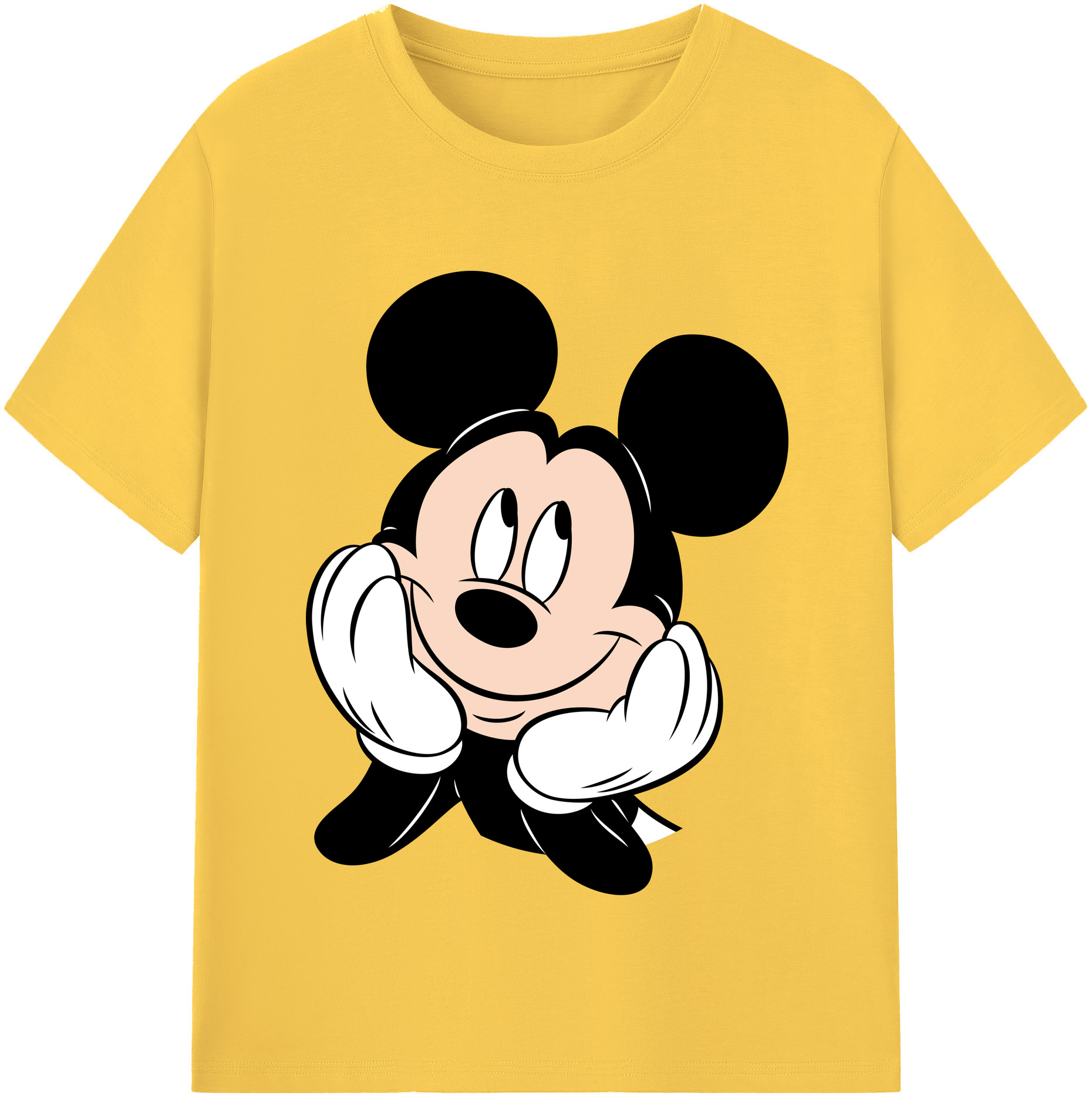 （画像用） ミッキーマウス Mickey Mouse 綿100％半袖Tシャツ（フロントプリント）