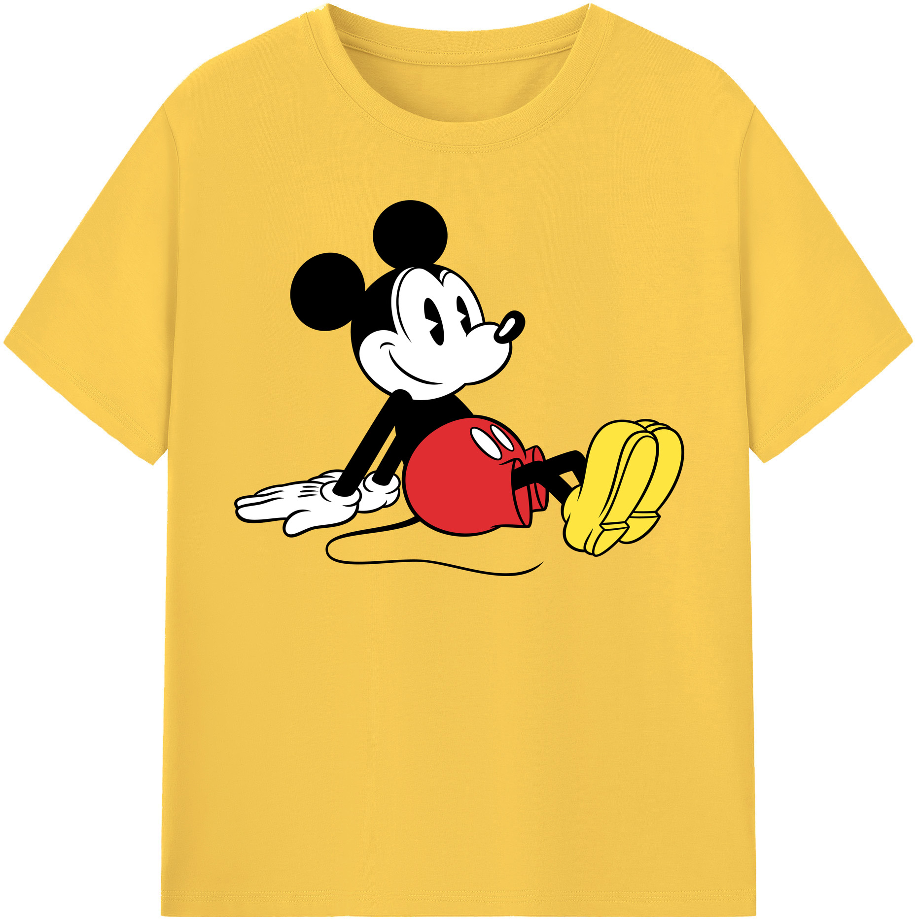 （画像用） ミッキーマウス Mickey Mouse 綿100％半袖Tシャツ（フロントプリント）