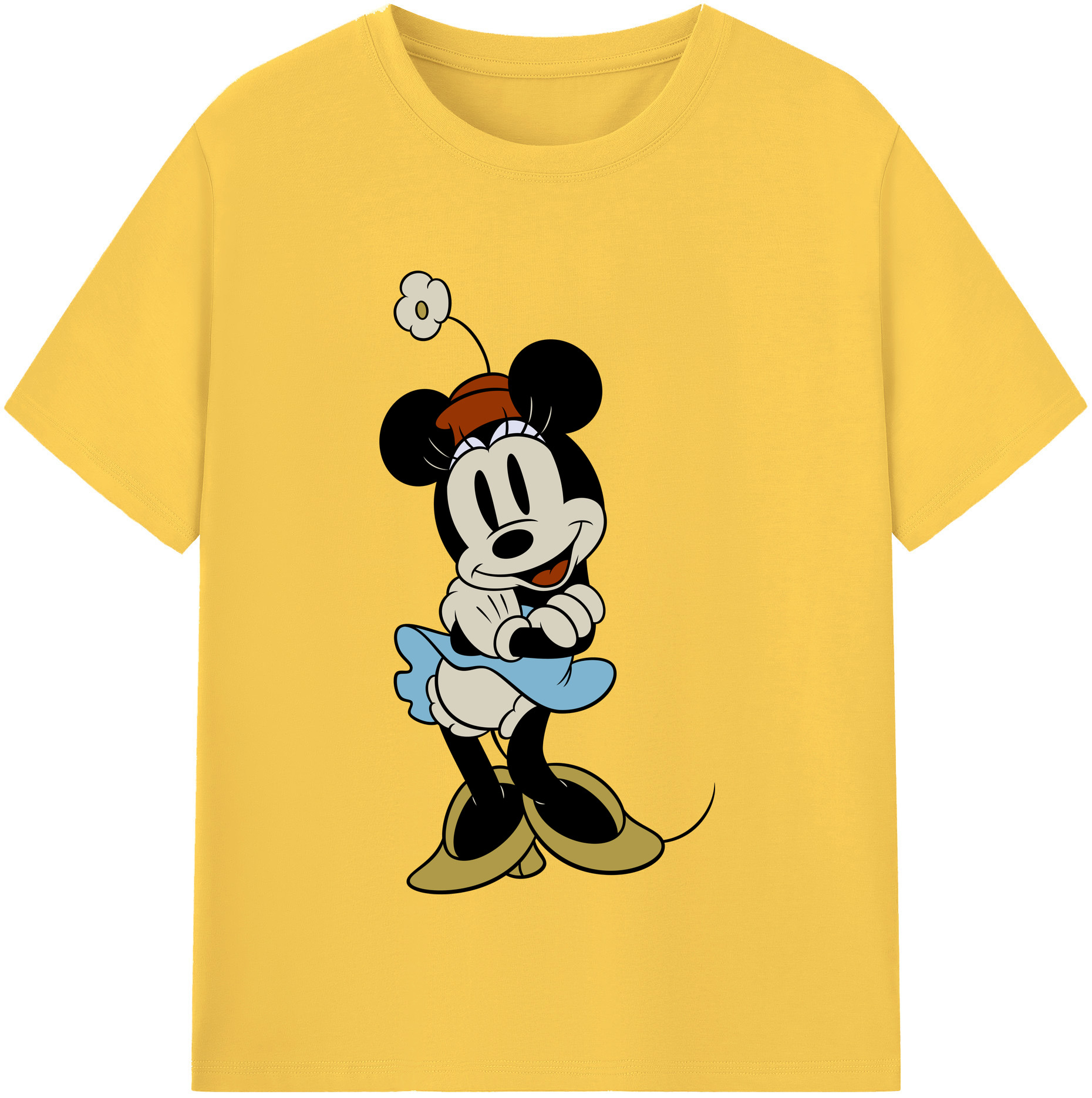 （画像用） ミッキーマウス Mickey Mouse 綿100％半袖Tシャツ（フロントプリント）