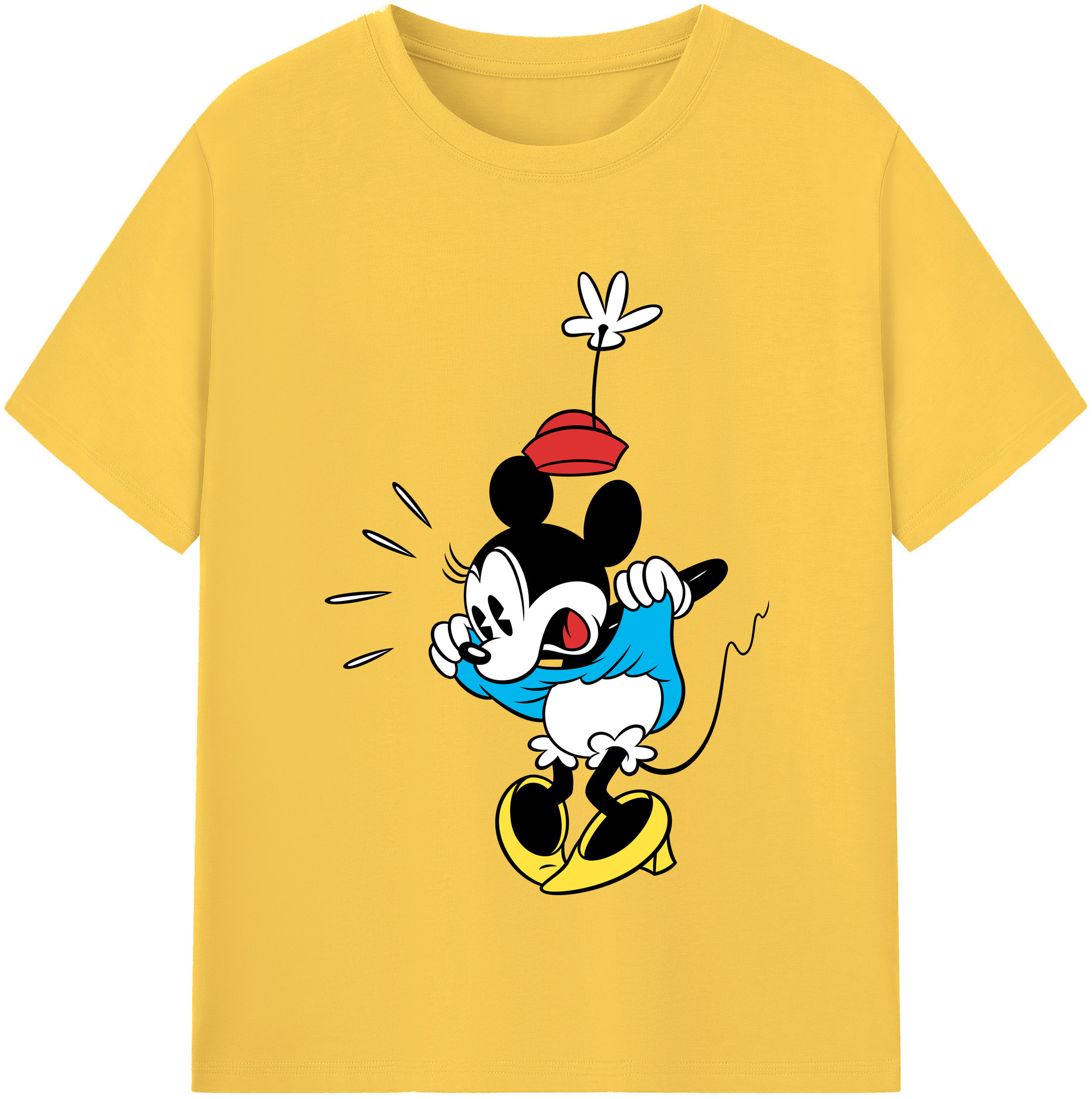 （画像用） ミッキーマウス Mickey Mouse 綿100％半袖Tシャツ（フロントプリント）
