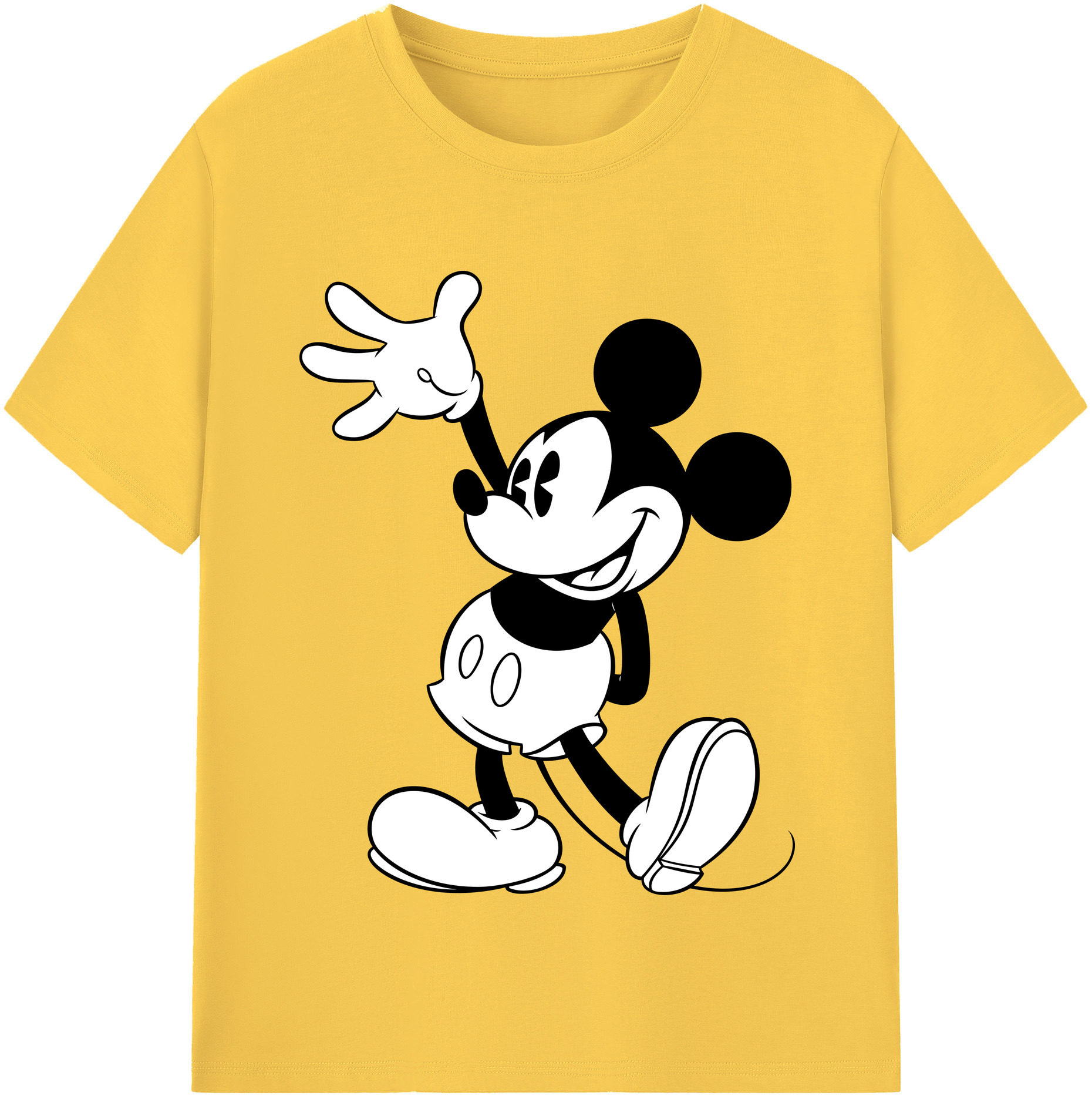 （画像用） ミッキーマウス Mickey Mouse 綿100％半袖Tシャツ（フロントプリント）
