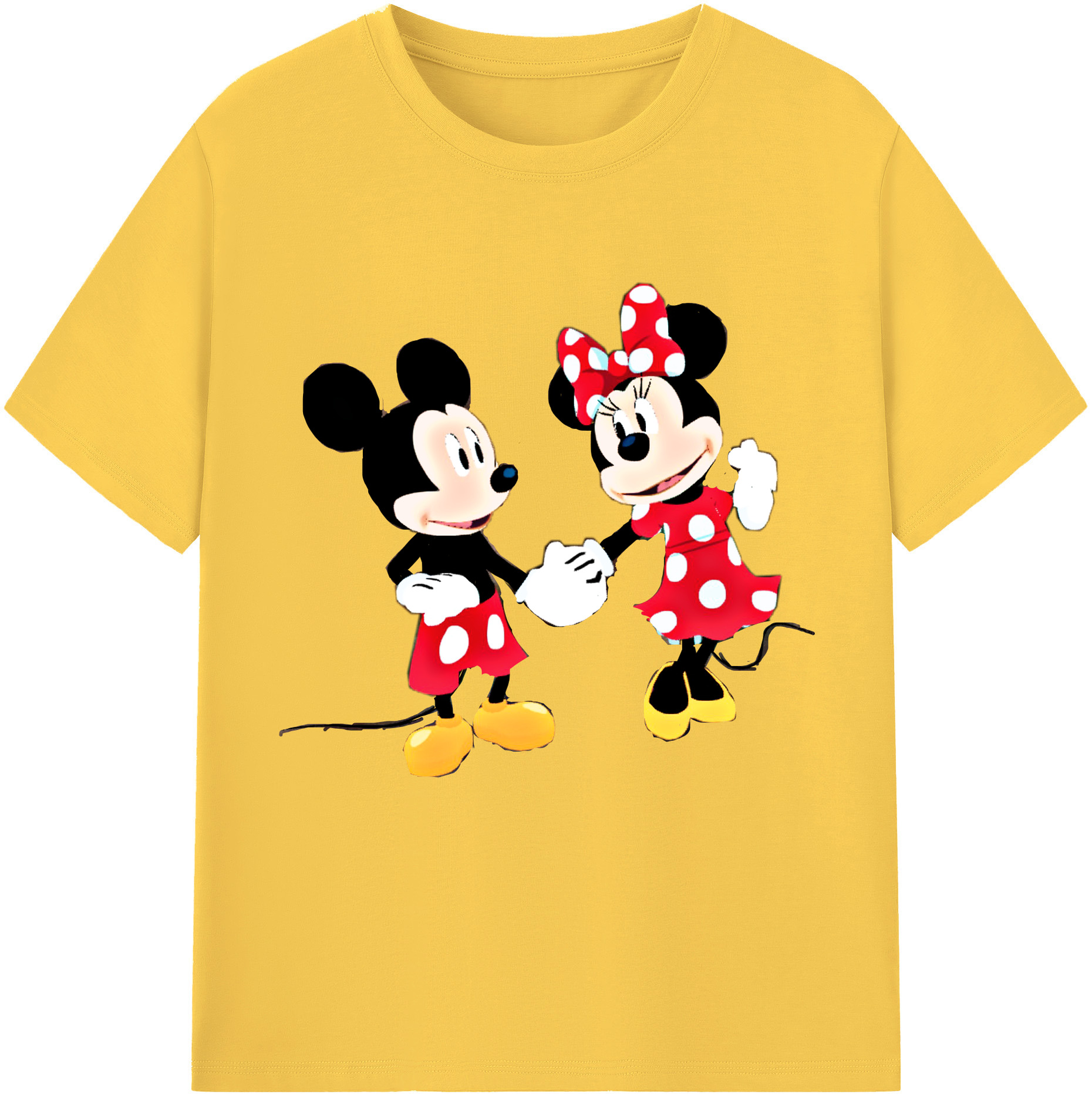 （画像用） ミッキーマウス Mickey Mouse 綿100％半袖Tシャツ（フロントプリント）