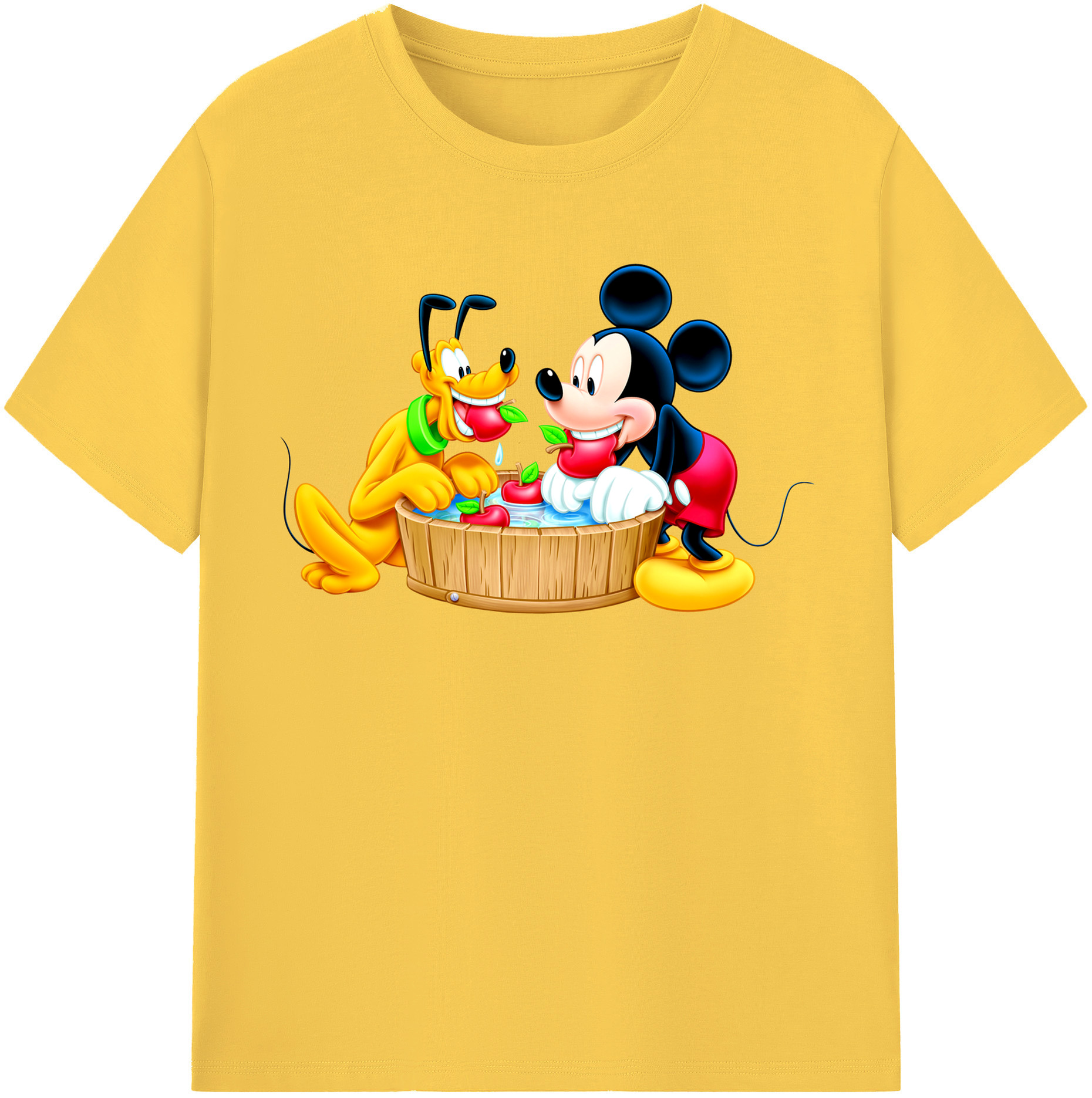 （画像用） ミッキーマウス Mickey Mouse 綿100％半袖Tシャツ（フロントプリント）