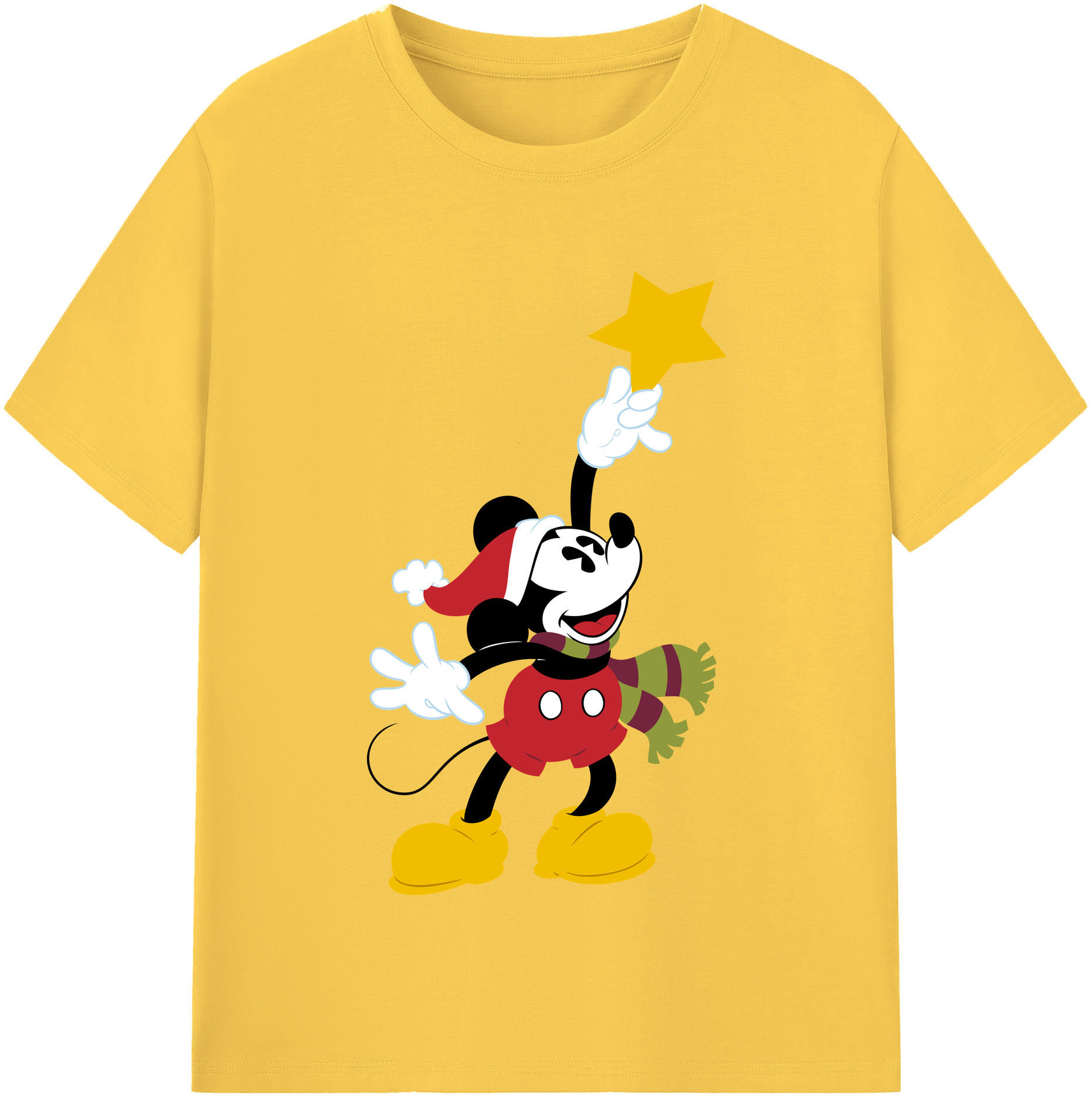 （画像用） ミッキーマウス Mickey Mouse 綿100％半袖Tシャツ（フロントプリント）