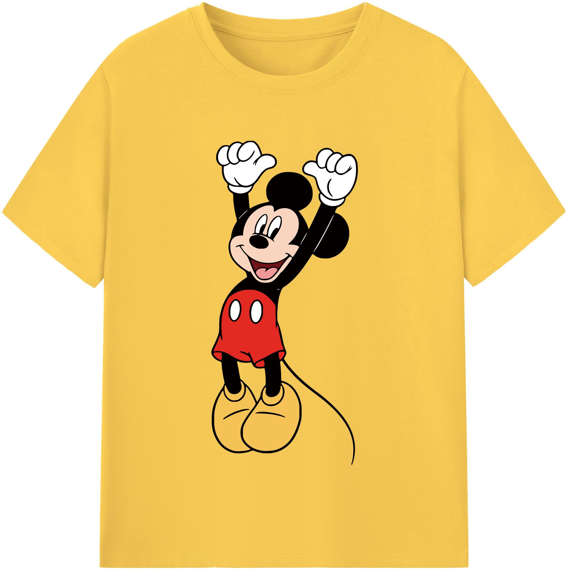 （画像用） ミッキーマウス Mickey Mouse 綿100％半袖Tシャツ（フロントプリント）