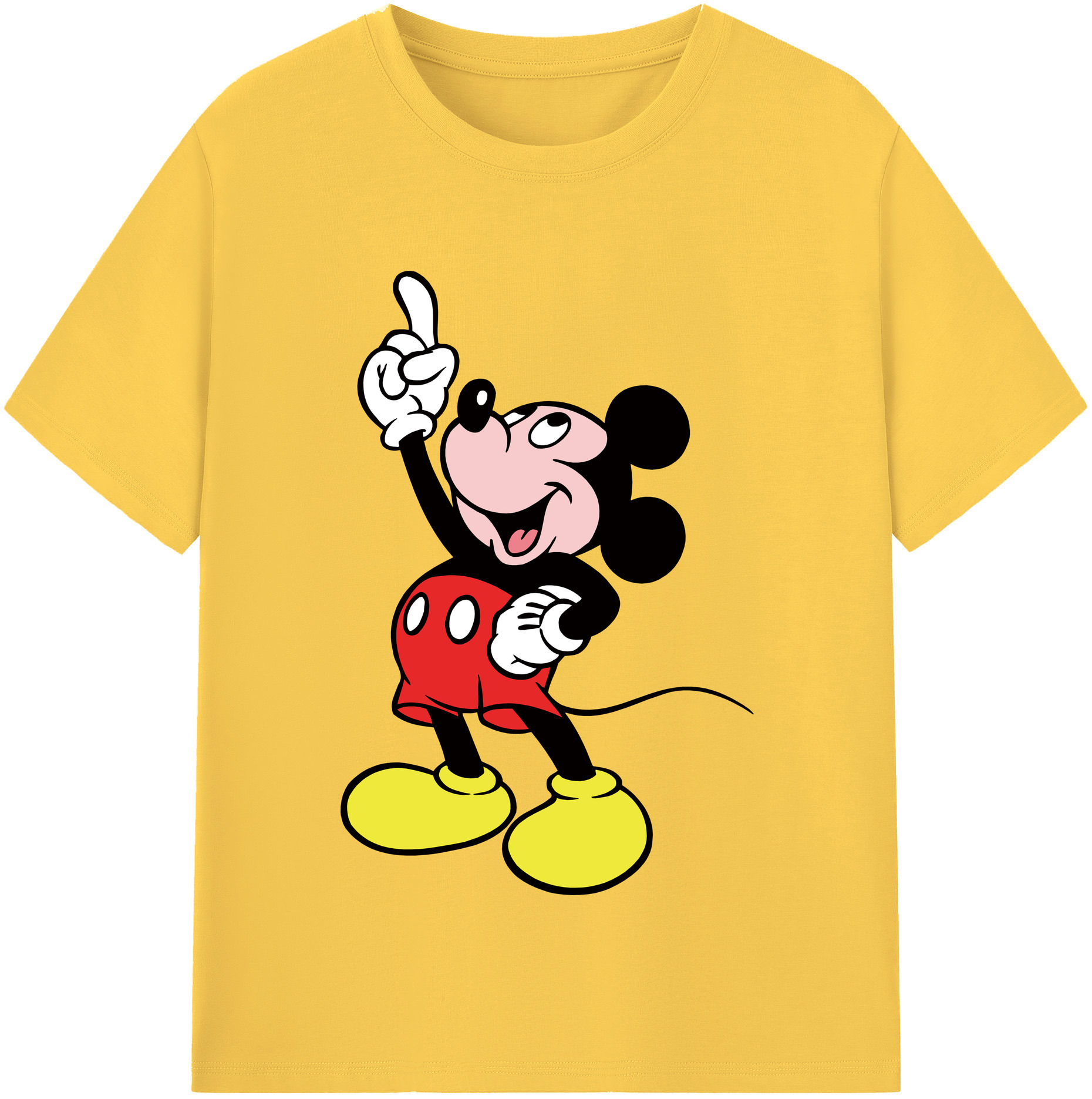 （画像用） ミッキーマウス Mickey Mouse 綿100％半袖Tシャツ（フロントプリント）
