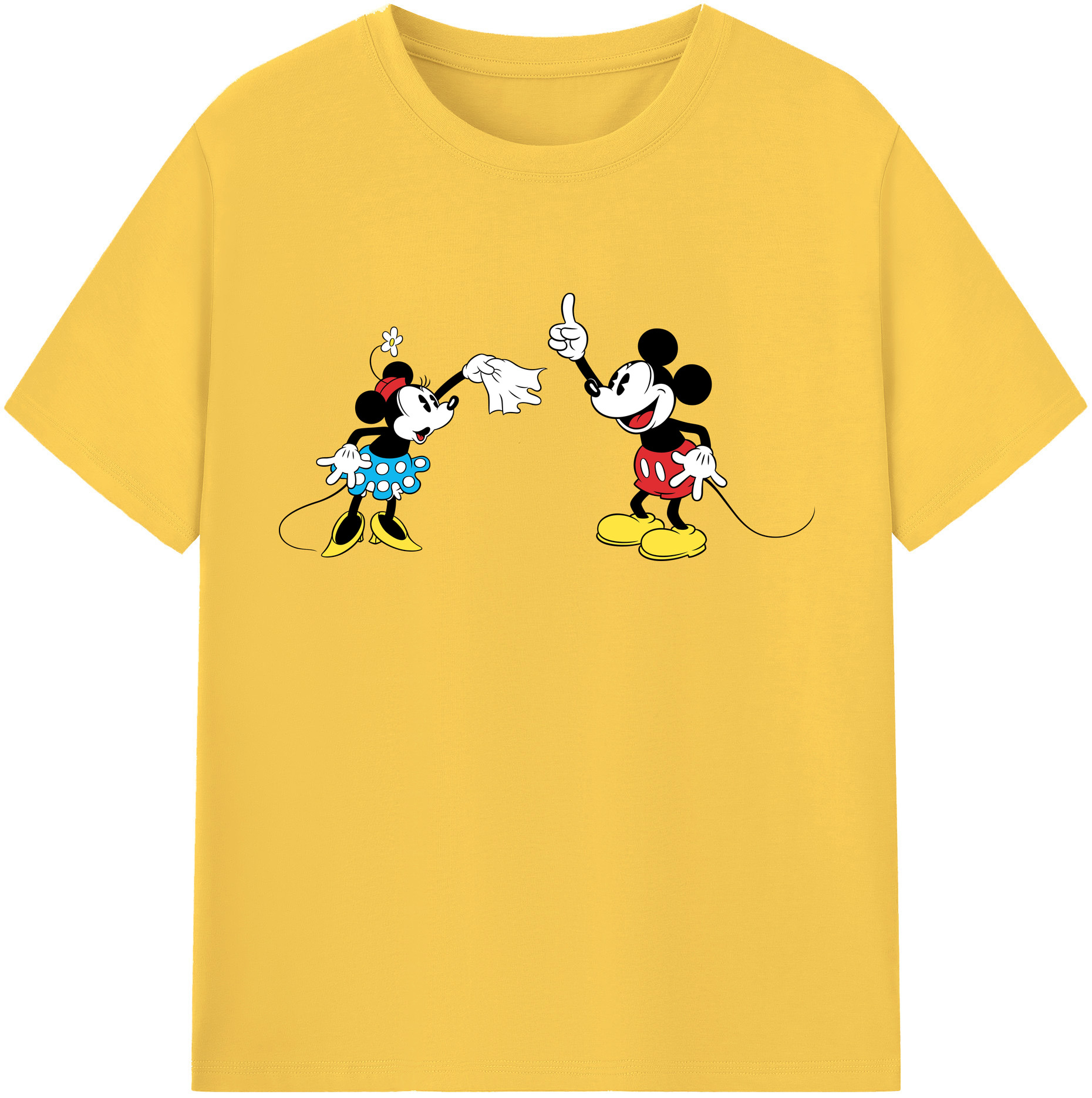 （画像用） ミッキーマウス Mickey Mouse 綿100％半袖Tシャツ（フロントプリント）