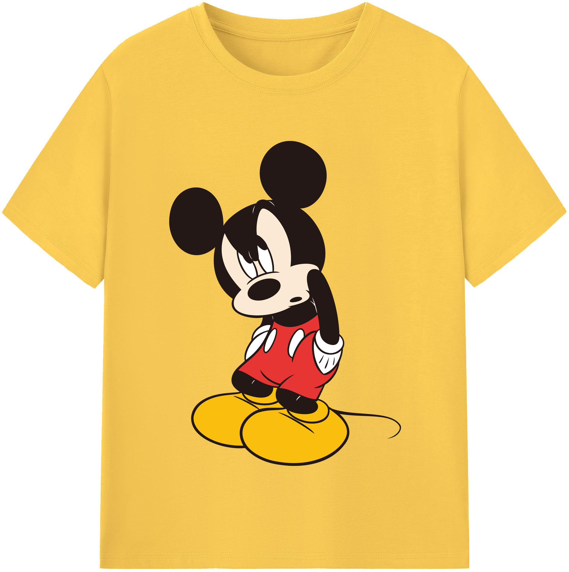 （画像用） ミッキーマウス Mickey Mouse 綿100％半袖Tシャツ（フロントプリント）