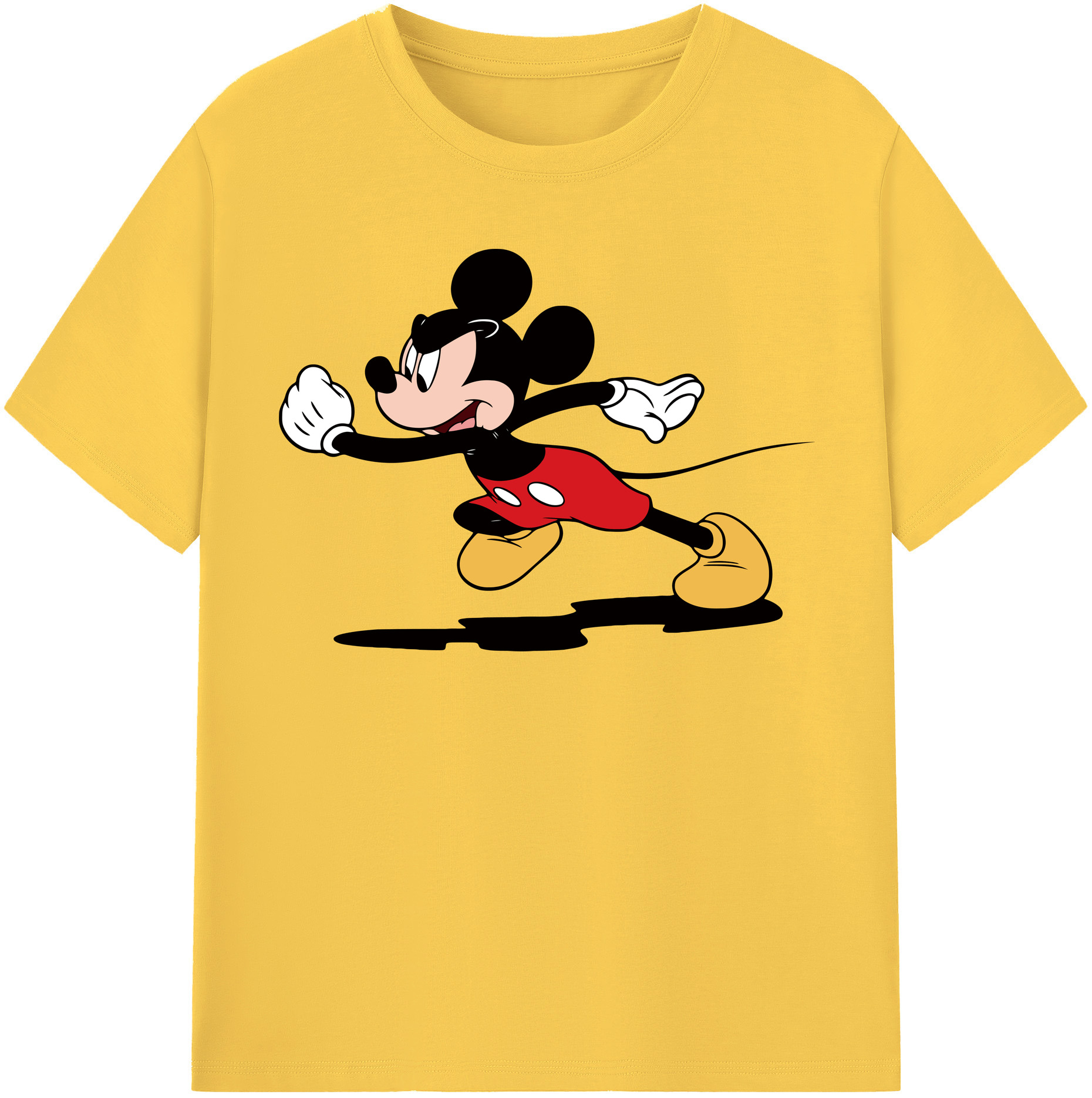 （画像用） ミッキーマウス Mickey Mouse 綿100％半袖Tシャツ（フロントプリント）