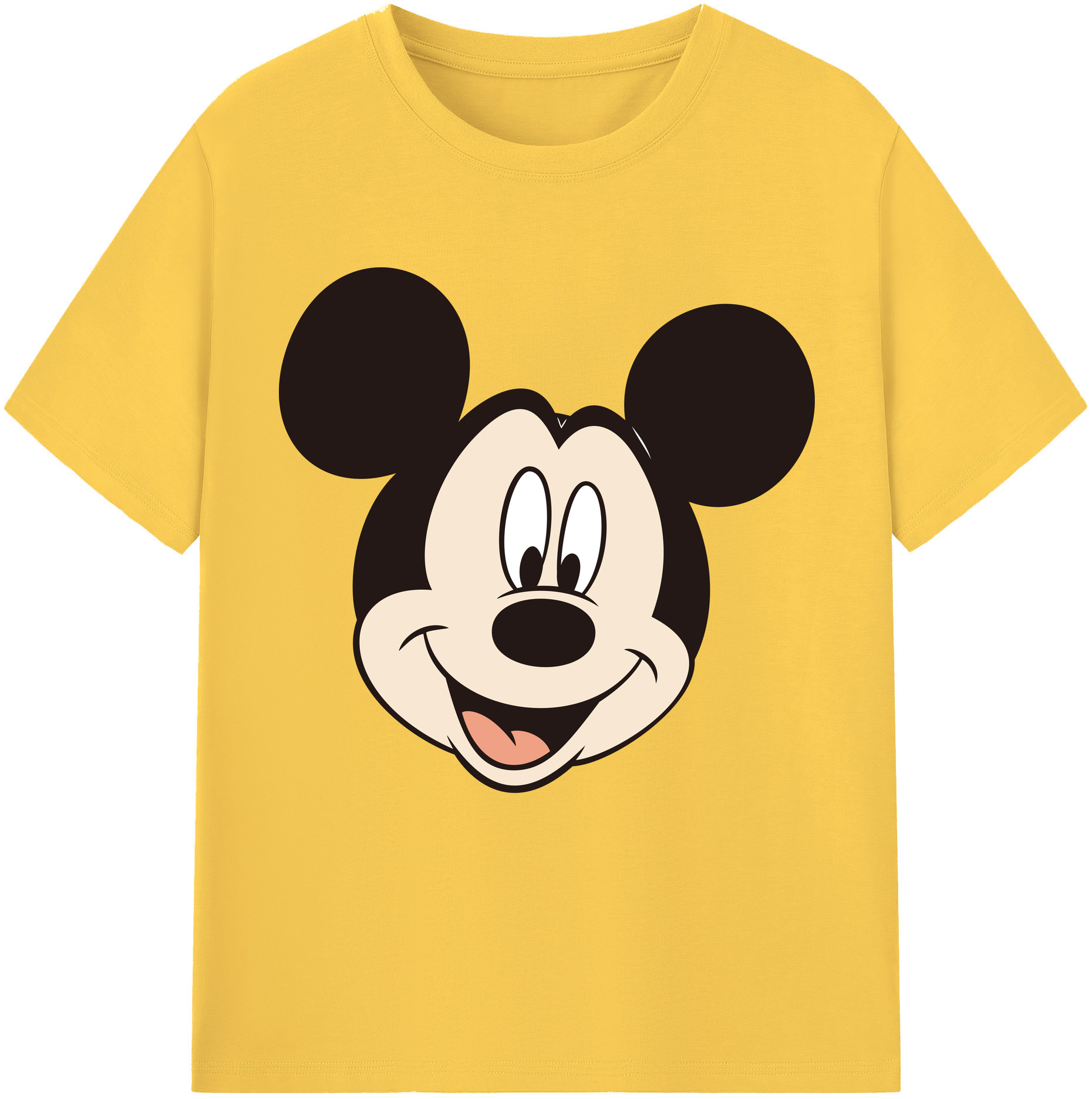 （画像用） ミッキーマウス Mickey Mouse 綿100％半袖Tシャツ（フロントプリント）