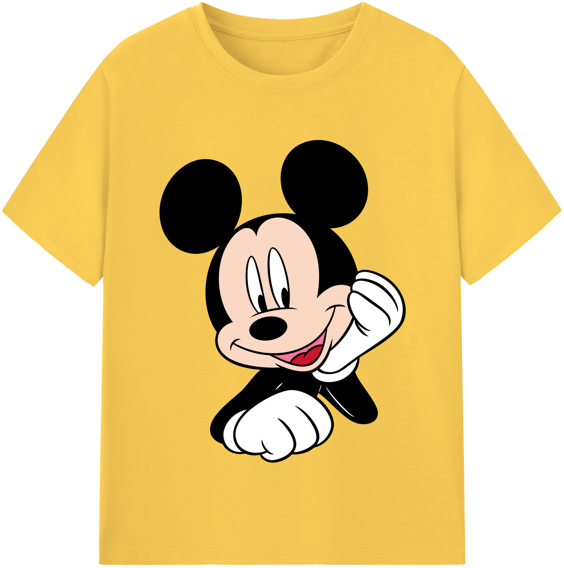 （画像用） ミッキーマウス Mickey Mouse 綿100％半袖Tシャツ（フロントプリント）