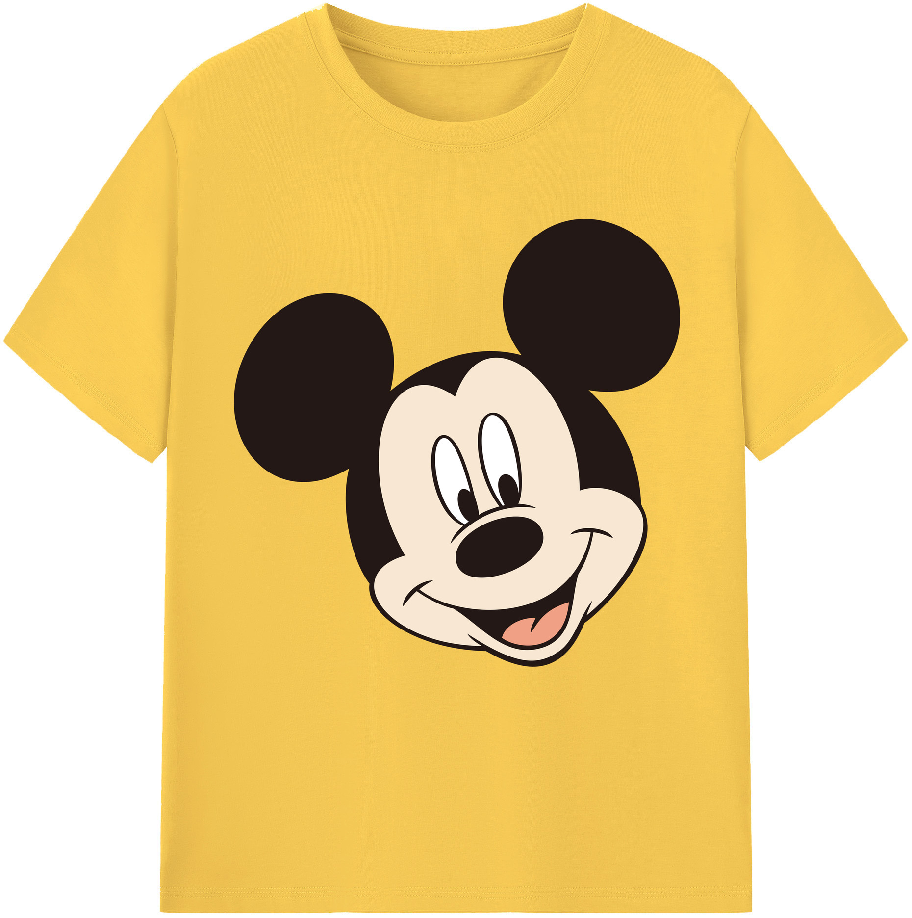 （画像用） ミッキーマウス Mickey Mouse 綿100％半袖Tシャツ（フロントプリント）