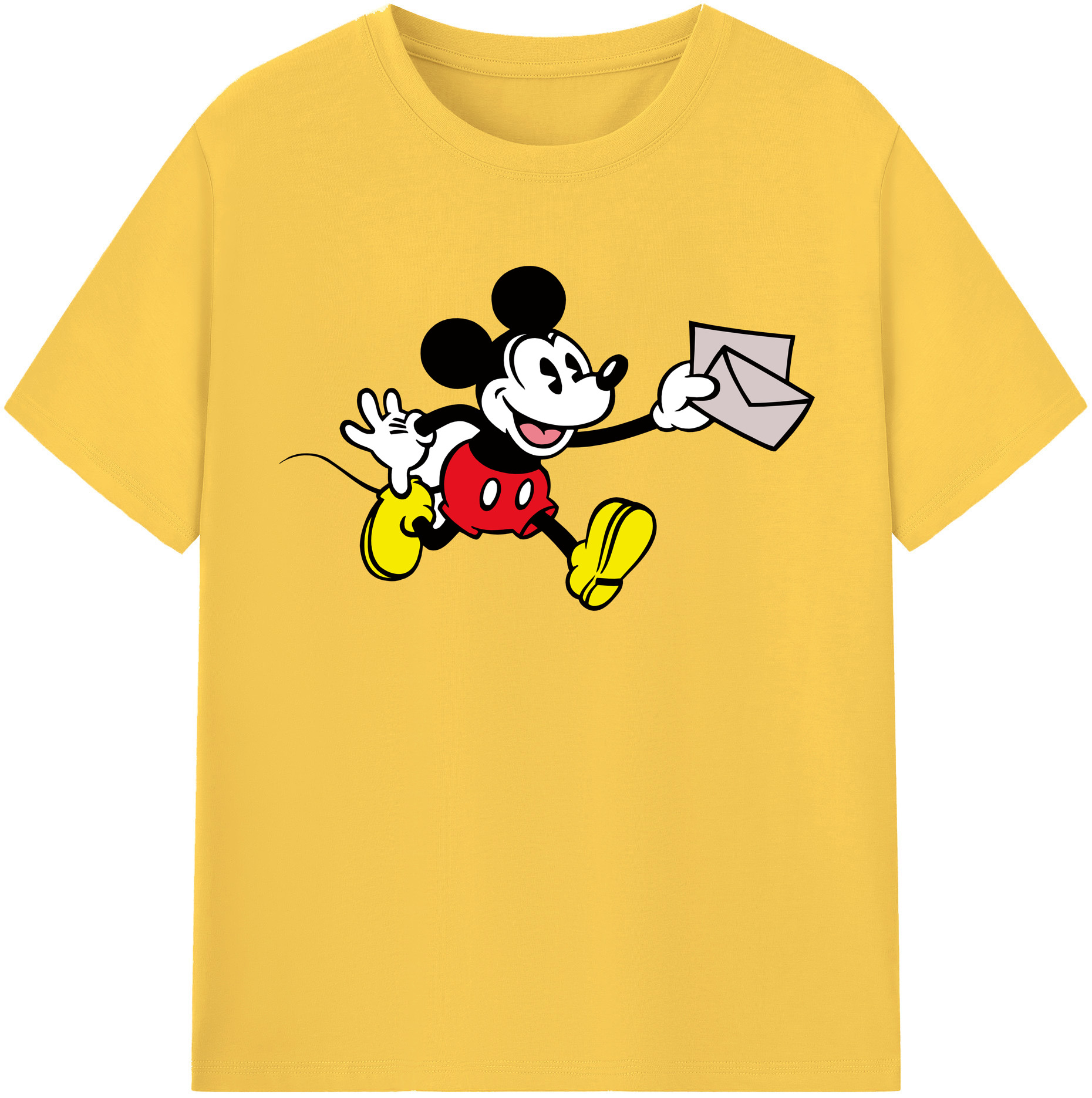 （画像用） ミッキーマウス Mickey Mouse 綿100％半袖Tシャツ（フロントプリント）