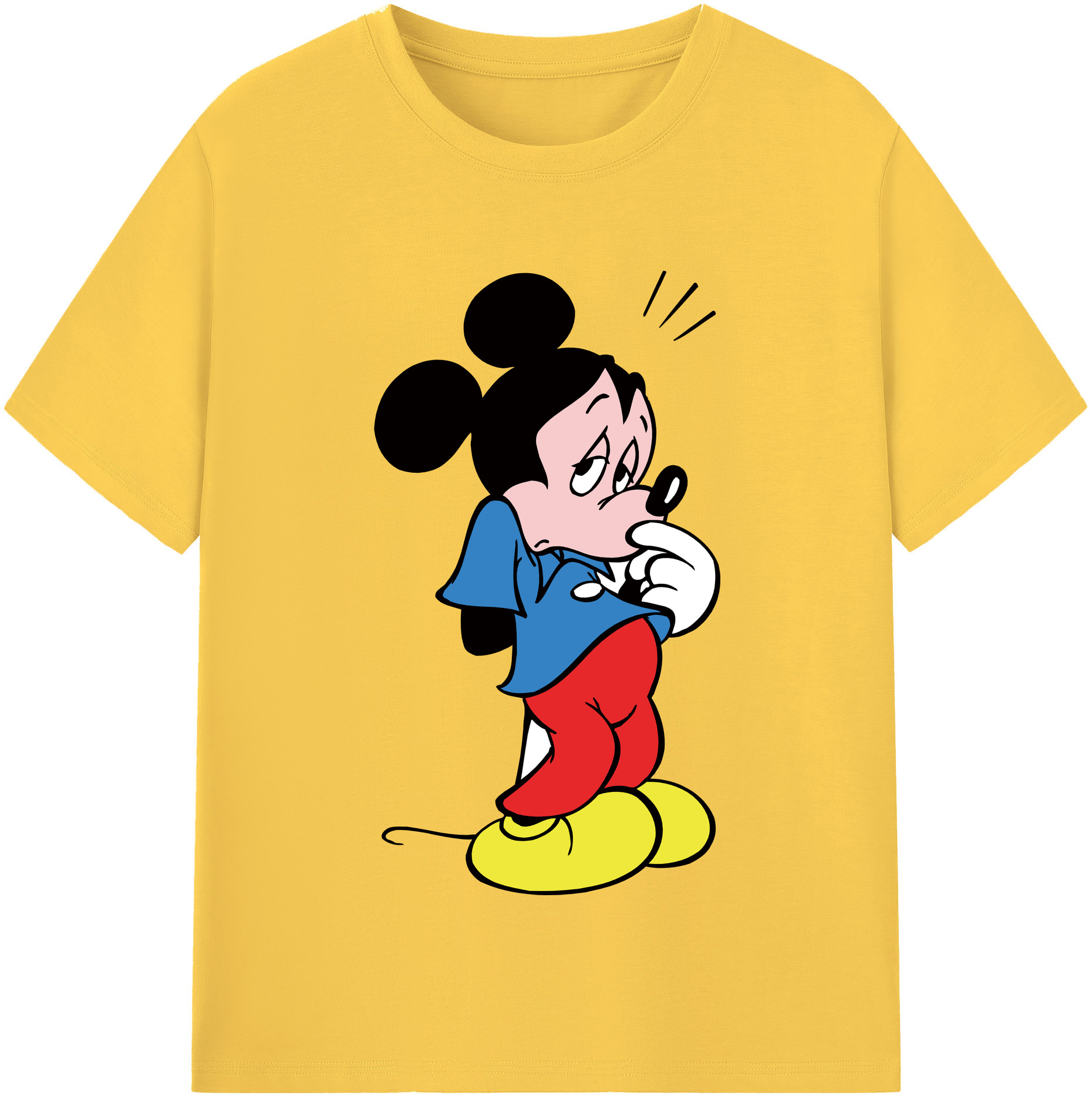 （画像用） ミッキーマウス Mickey Mouse 綿100％半袖Tシャツ（フロントプリント）