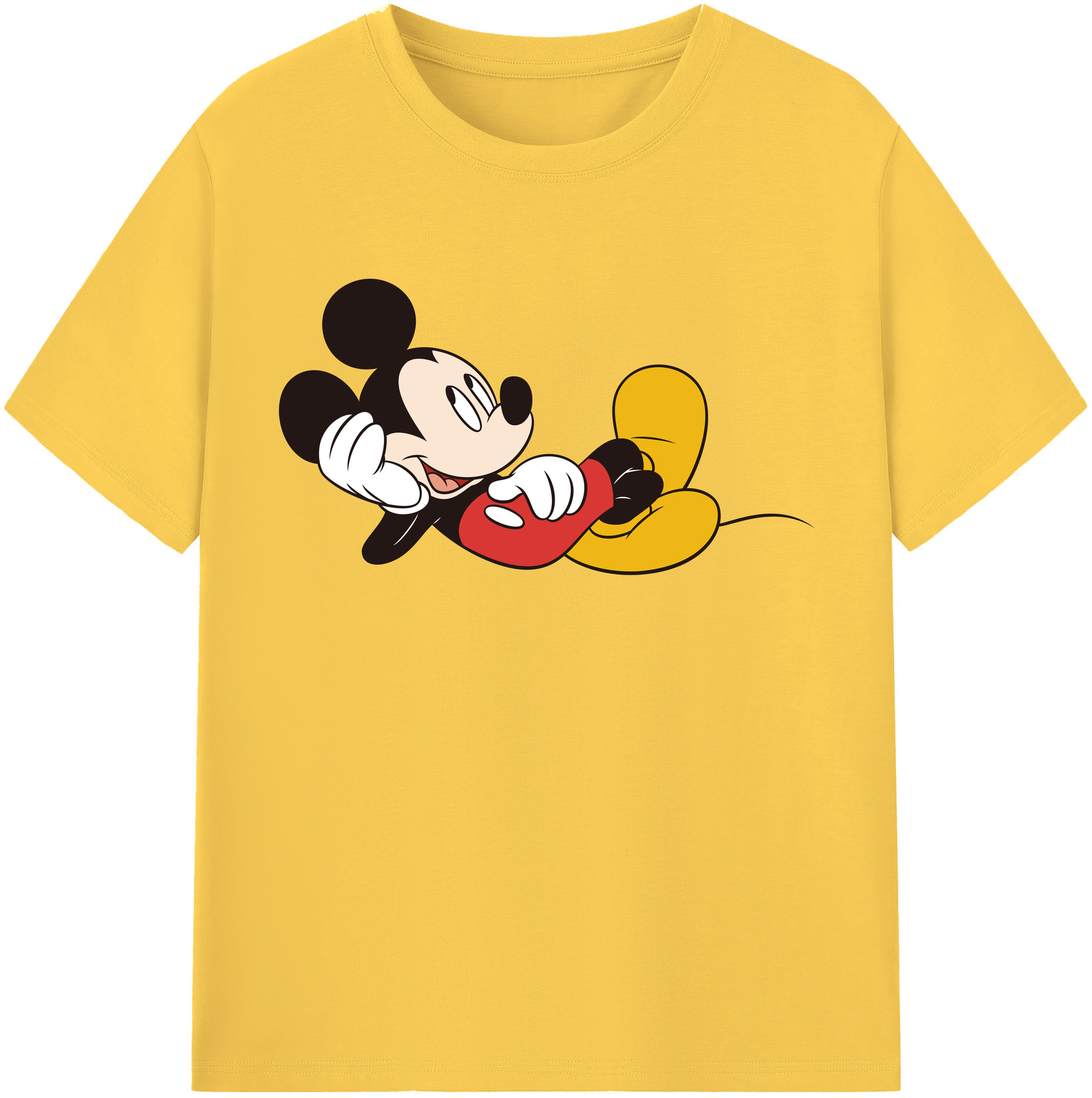 （画像用） ミッキーマウス Mickey Mouse 綿100％半袖Tシャツ（フロントプリント）