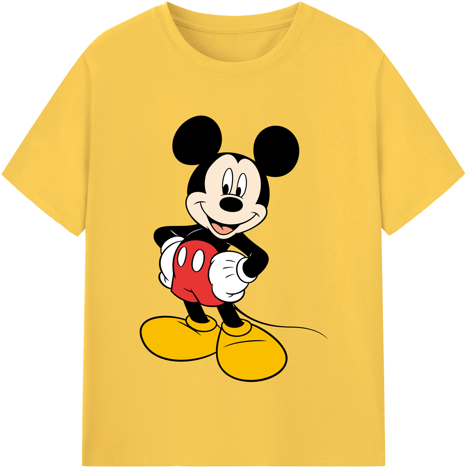 （画像用） ミッキーマウス Mickey Mouse 綿100％半袖Tシャツ（フロントプリント）