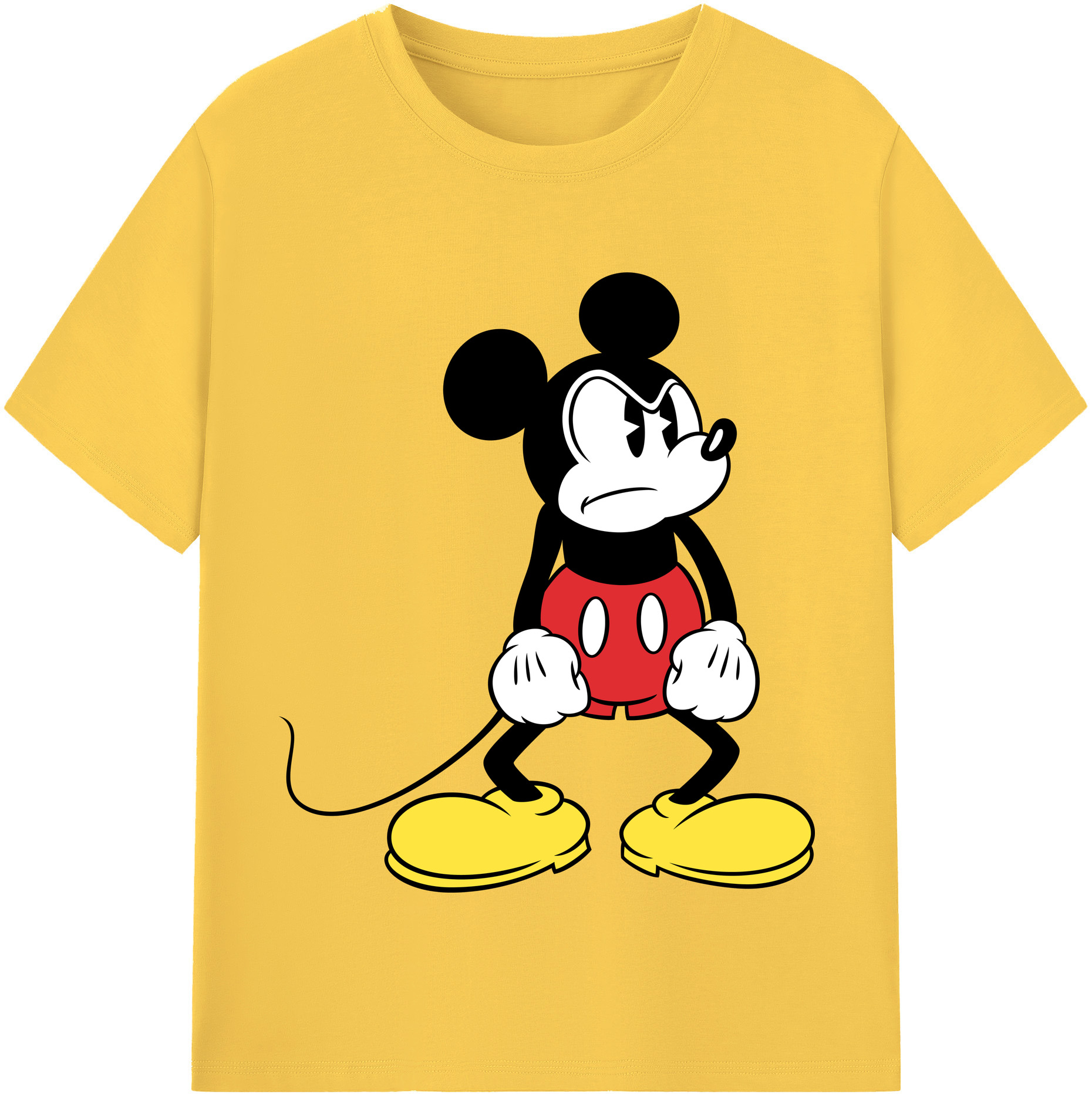 （画像用） ミッキーマウス Mickey Mouse 綿100％半袖Tシャツ（フロントプリント）
