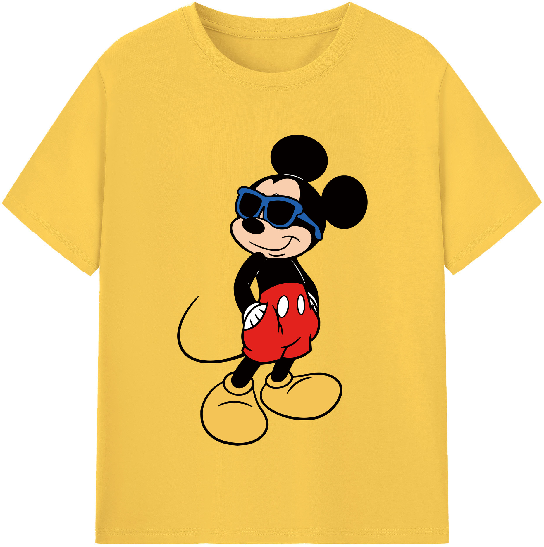 （画像用） ミッキーマウス Mickey Mouse 綿100％半袖Tシャツ（フロントプリント）