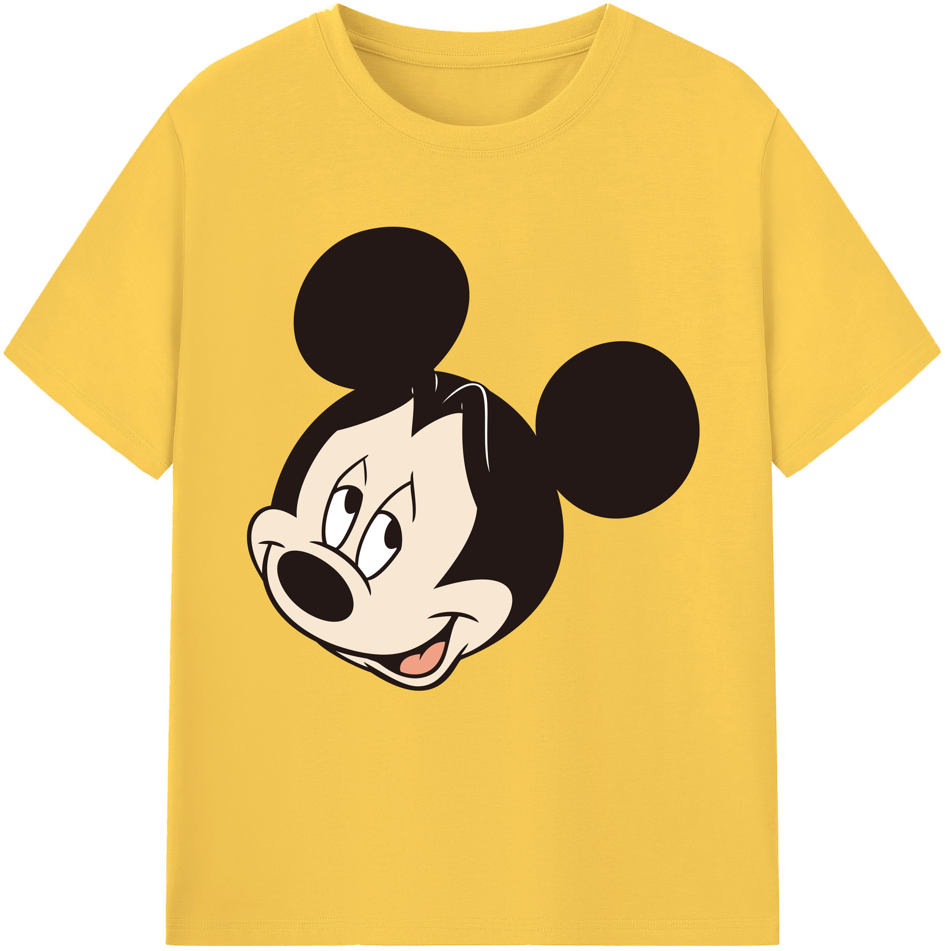 （画像用） ミッキーマウス Mickey Mouse 綿100％半袖Tシャツ（フロントプリント）