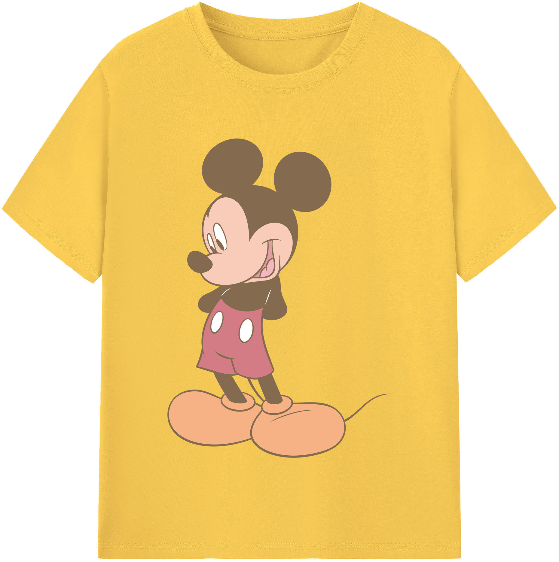（画像用） ミッキーマウス Mickey Mouse 綿100％半袖Tシャツ（フロントプリント）