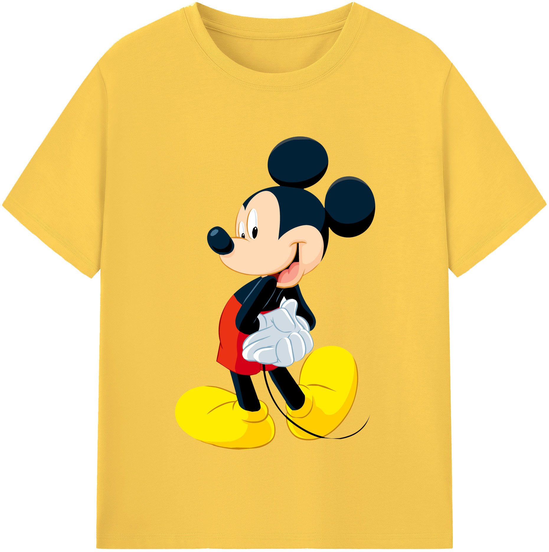（画像用） ミッキーマウス Mickey Mouse 綿100％半袖Tシャツ（フロントプリント）