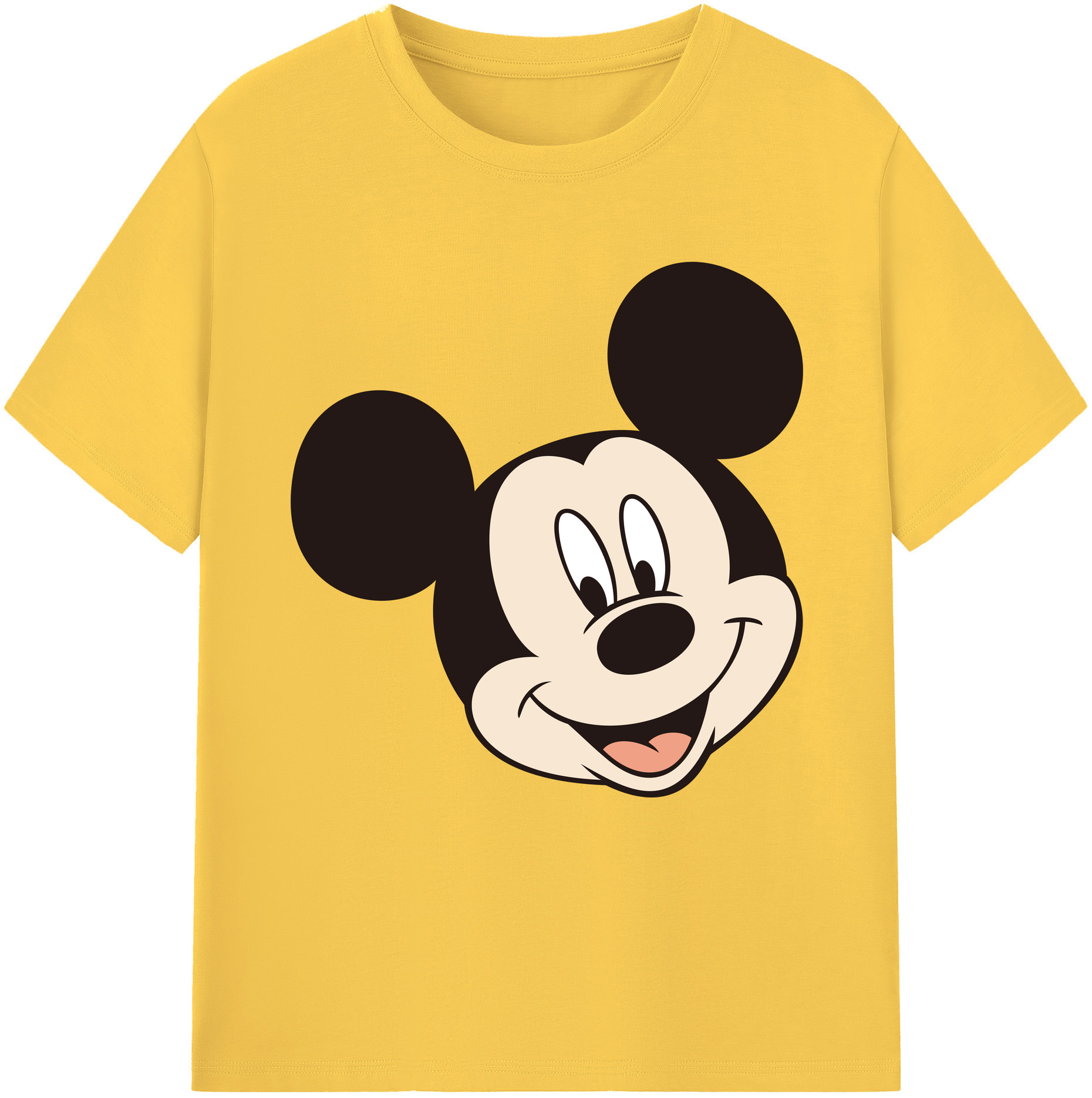 （画像用） ミッキーマウス Mickey Mouse 綿100％半袖Tシャツ（フロントプリント）