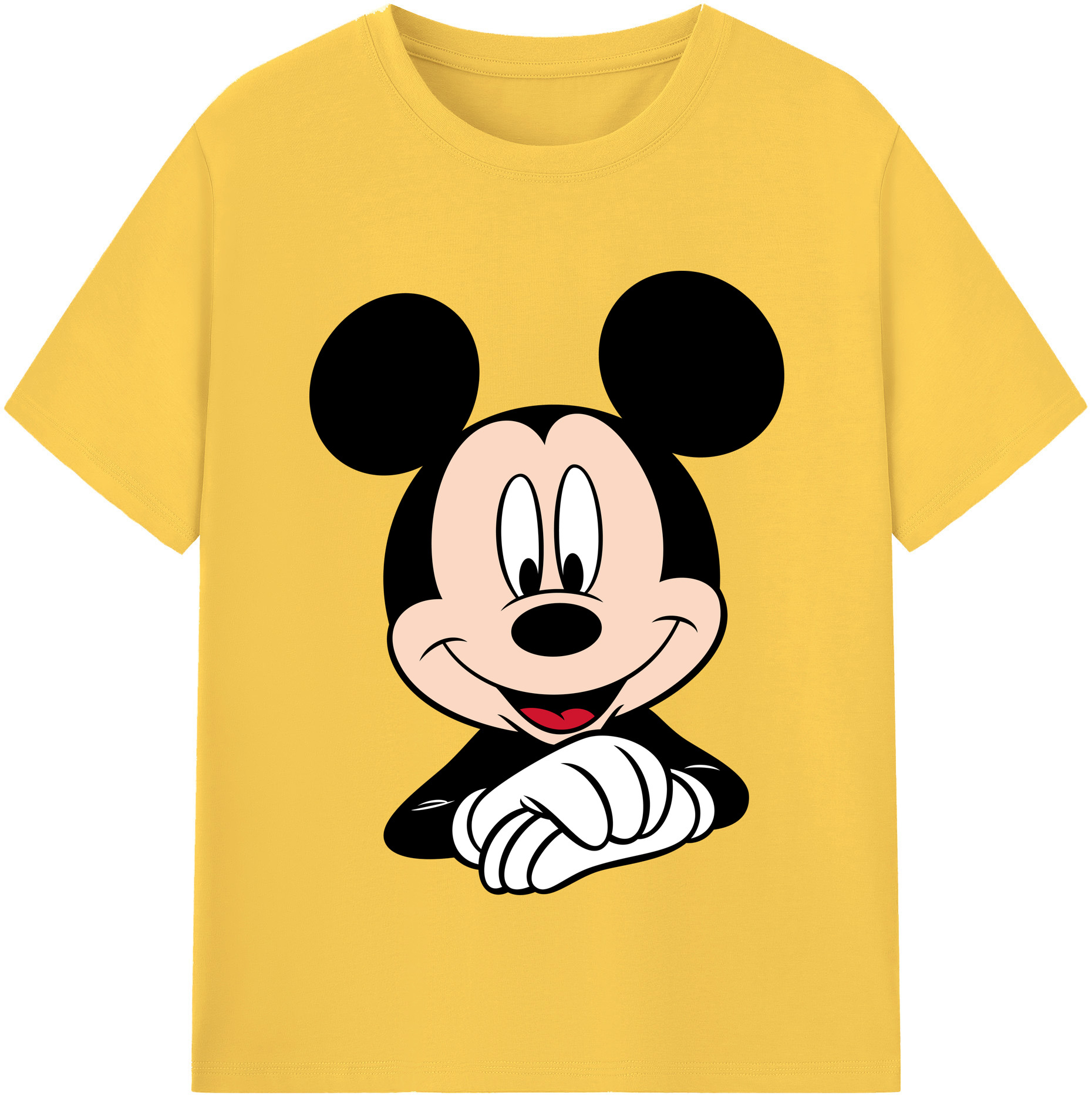 （画像用） ミッキーマウス Mickey Mouse 綿100％半袖Tシャツ（フロントプリント）