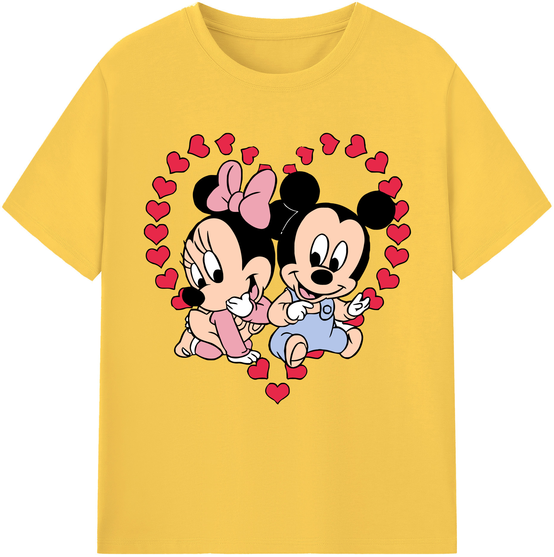 （画像用） ミッキーマウス Mickey Mouse 綿100％半袖Tシャツ（フロントプリント）