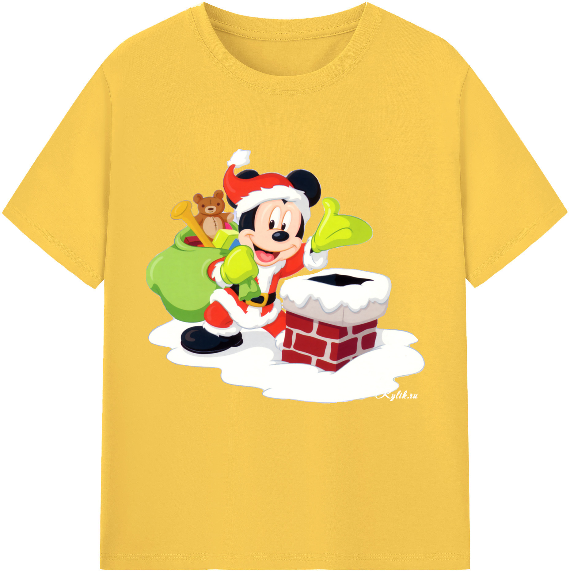 （画像用） ミッキーマウス Mickey Mouse 綿100％半袖Tシャツ（フロントプリント）
