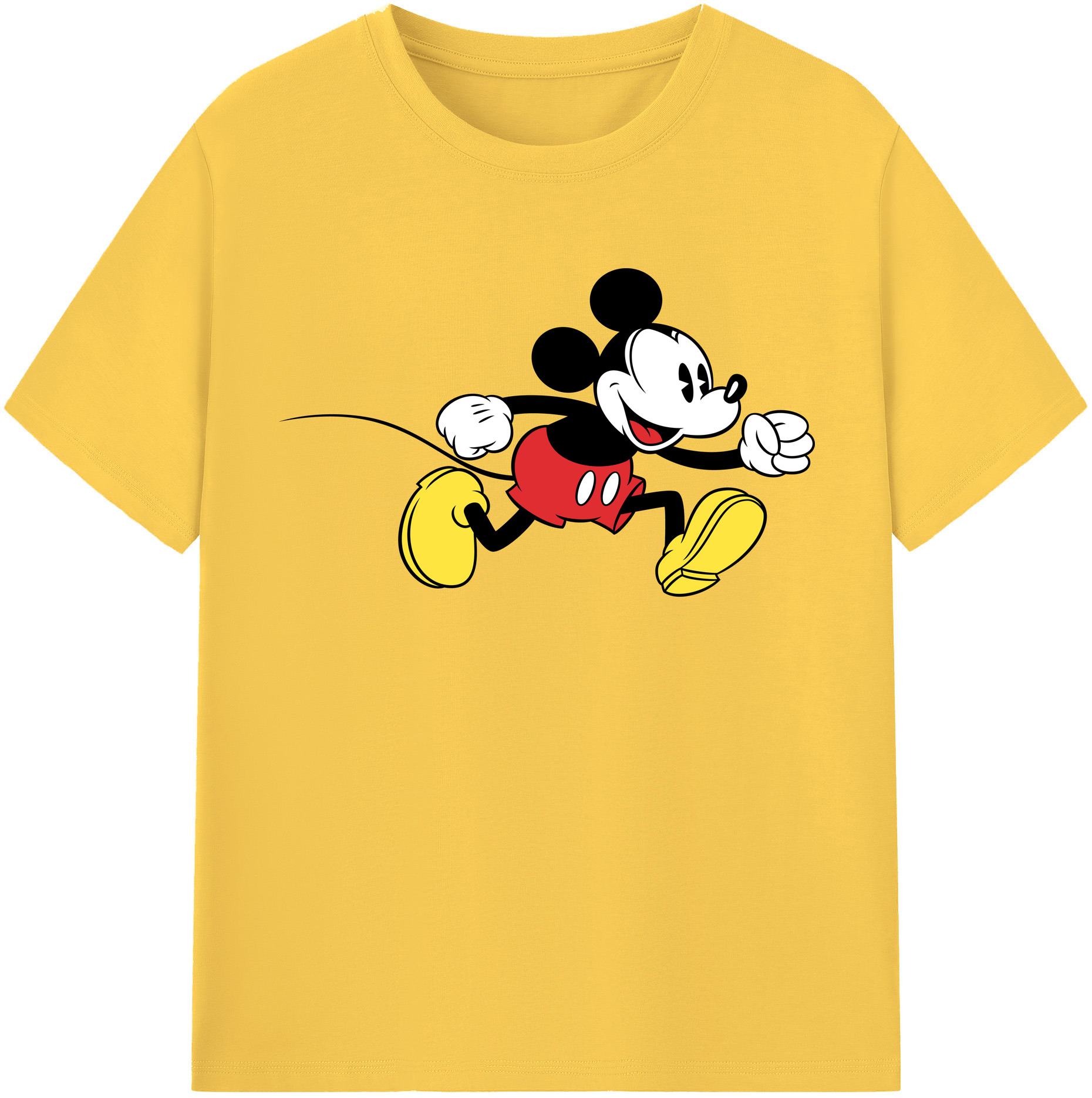 （画像用） ミッキーマウス Mickey Mouse 綿100％半袖Tシャツ（フロントプリント）