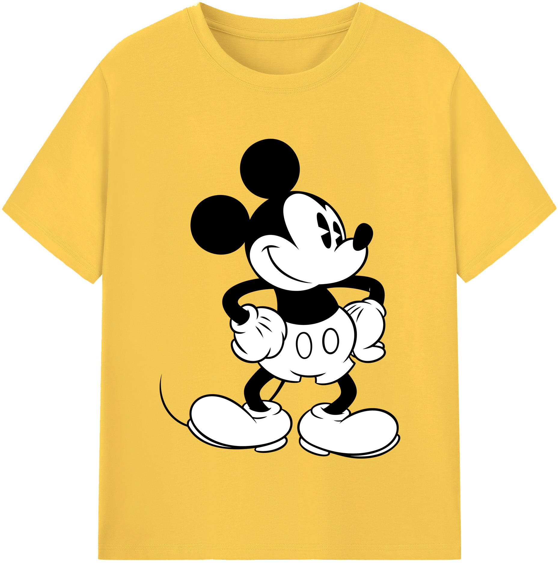 （画像用） ミッキーマウス Mickey Mouse 綿100％半袖Tシャツ（フロントプリント）