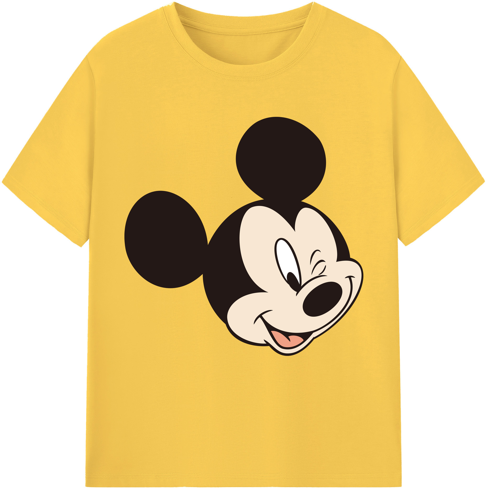 （画像用） ミッキーマウス Mickey Mouse 綿100％半袖Tシャツ（フロントプリント）