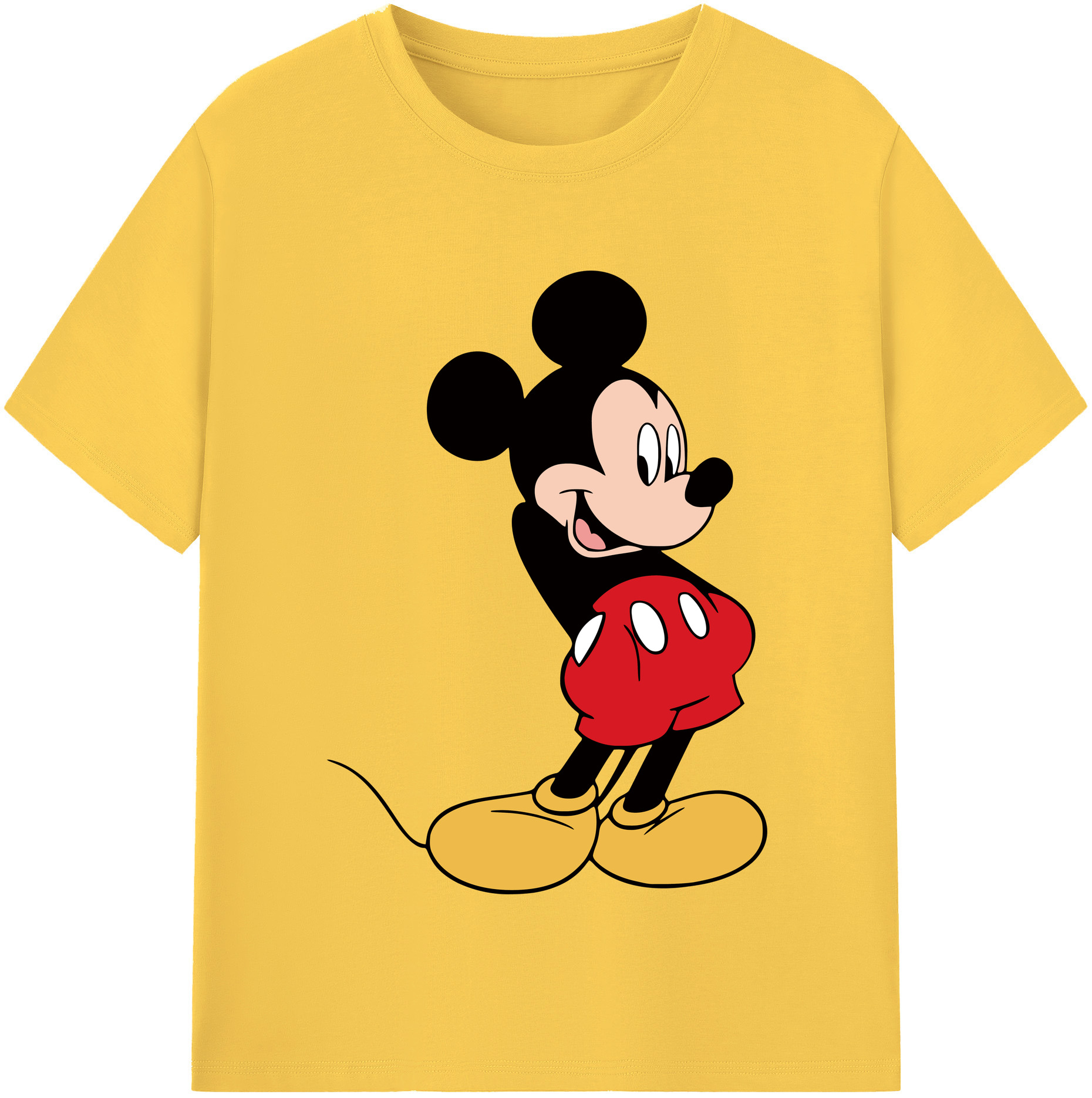 （画像用） ミッキーマウス Mickey Mouse 綿100％半袖Tシャツ（フロントプリント）