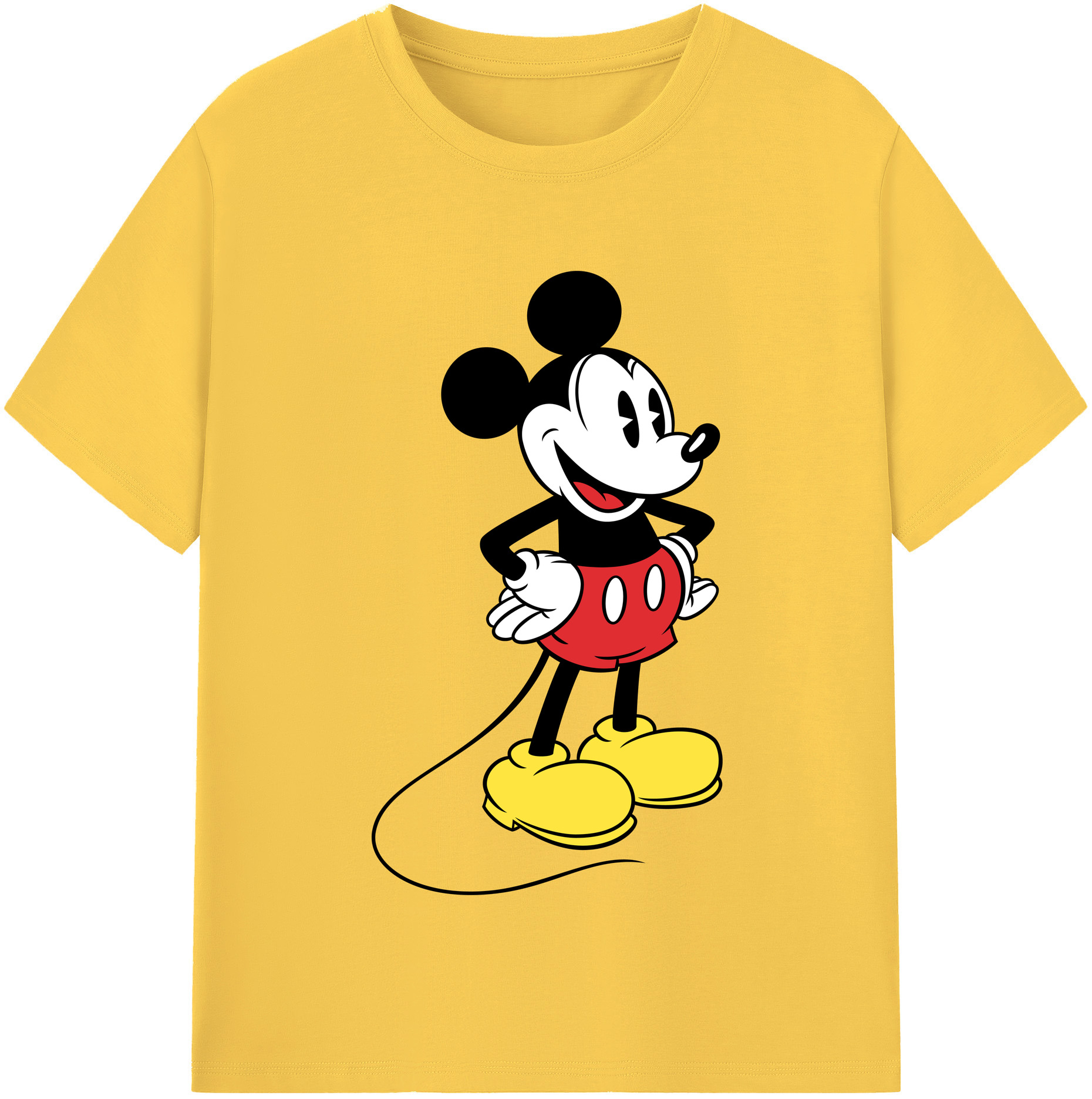 （画像用） ミッキーマウス Mickey Mouse 綿100％半袖Tシャツ（フロントプリント）