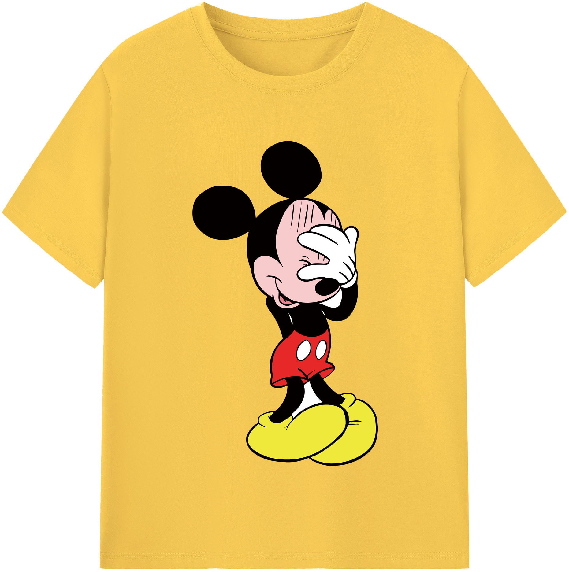 （画像用） ミッキーマウス Mickey Mouse 綿100％半袖Tシャツ（フロントプリント）