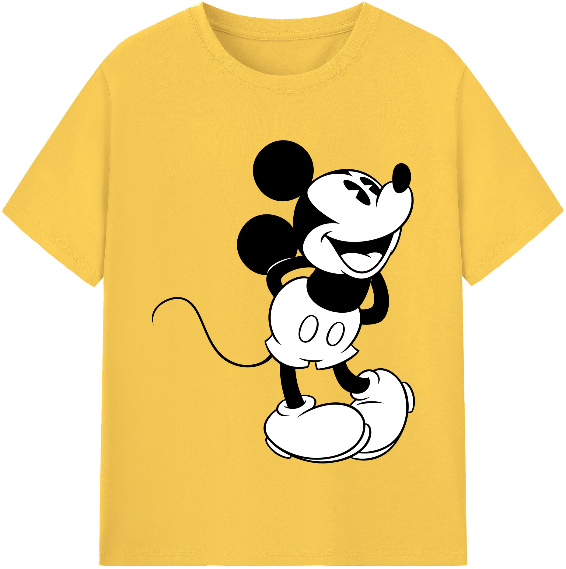 （画像用） ミッキーマウス Mickey Mouse 綿100％半袖Tシャツ（フロントプリント）