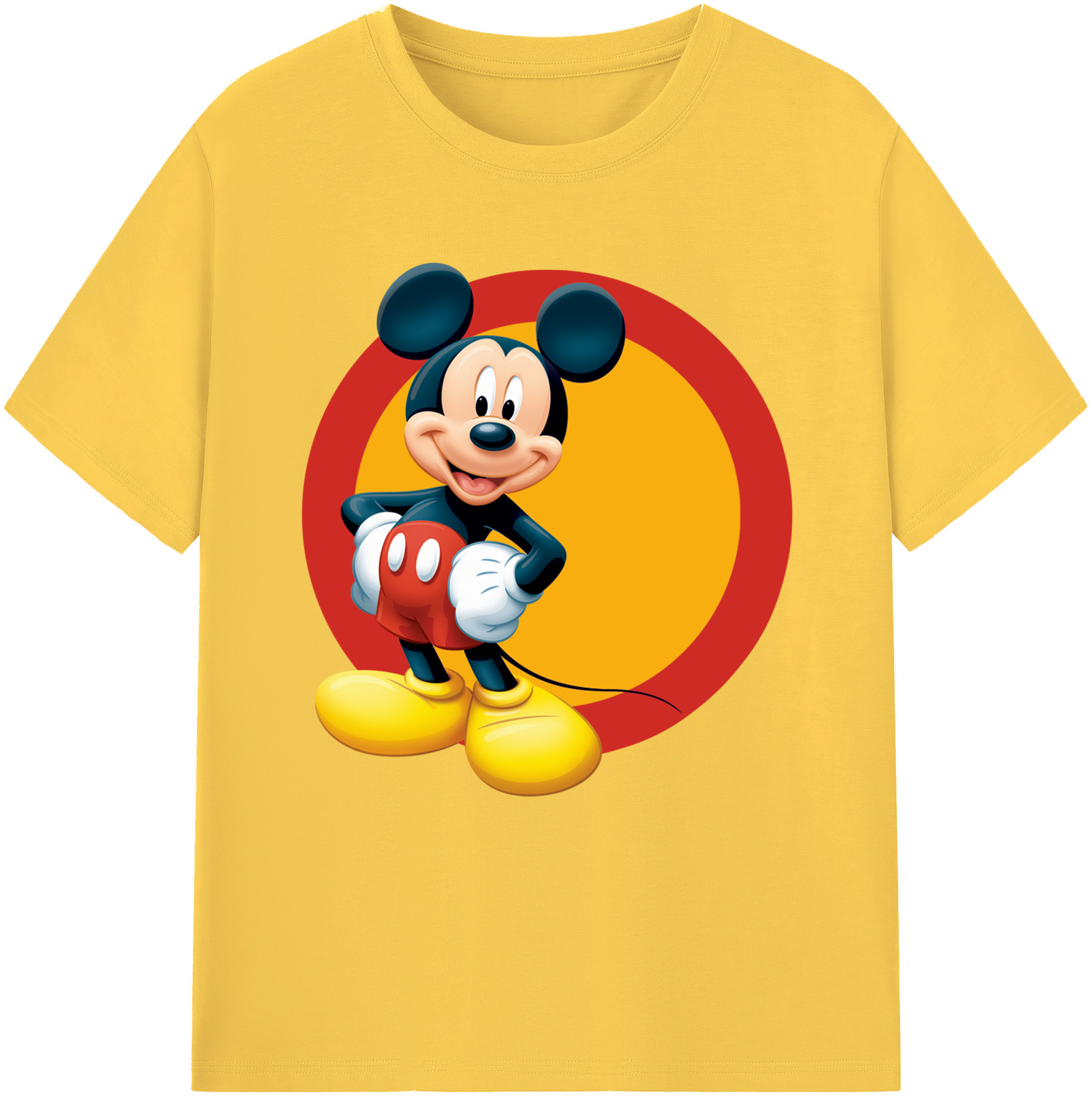 （画像用） ミッキーマウス Mickey Mouse 綿100％半袖Tシャツ（フロントプリント）
