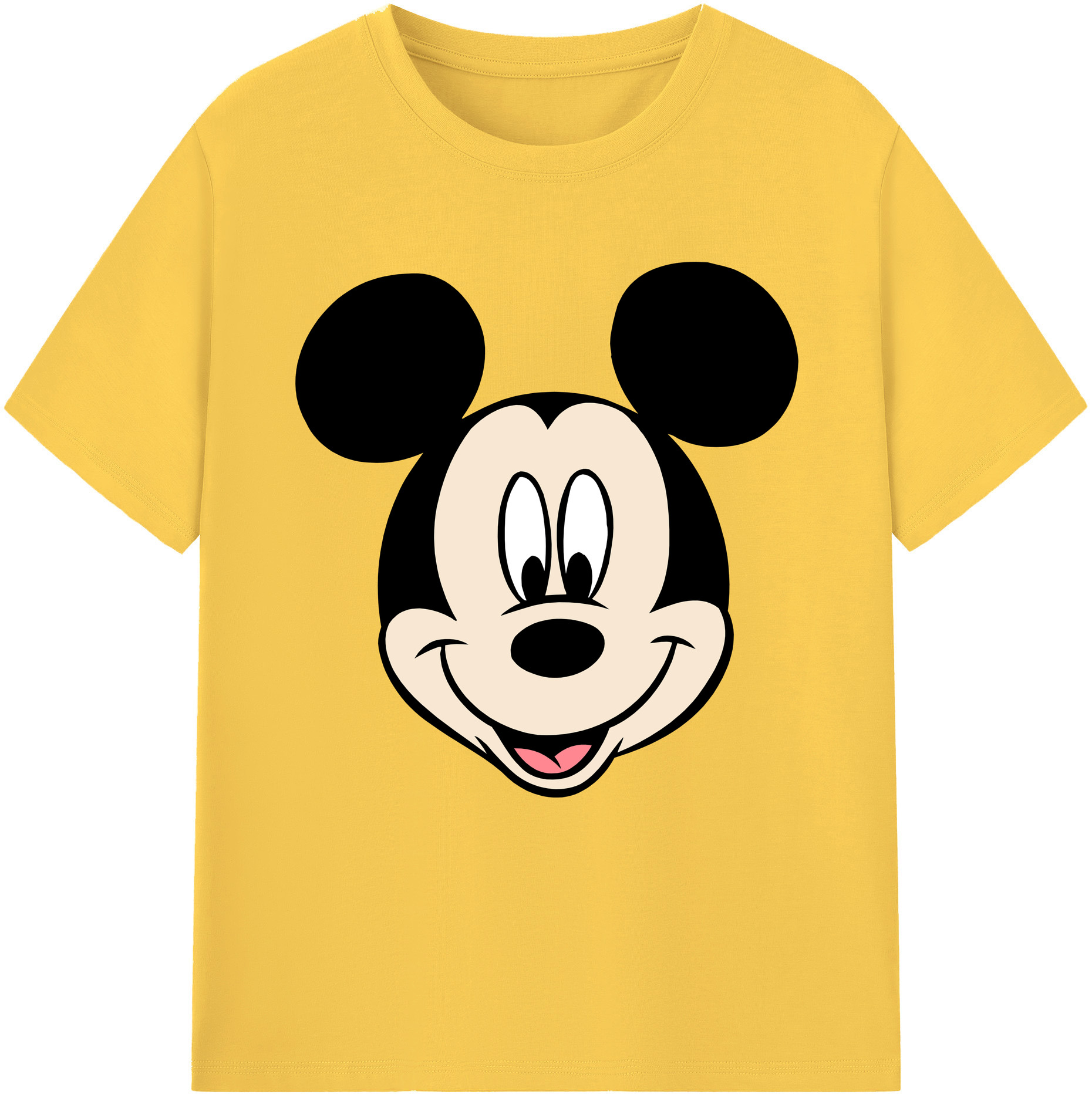 （画像用） ミッキーマウス Mickey Mouse 綿100％半袖Tシャツ（フロントプリント）