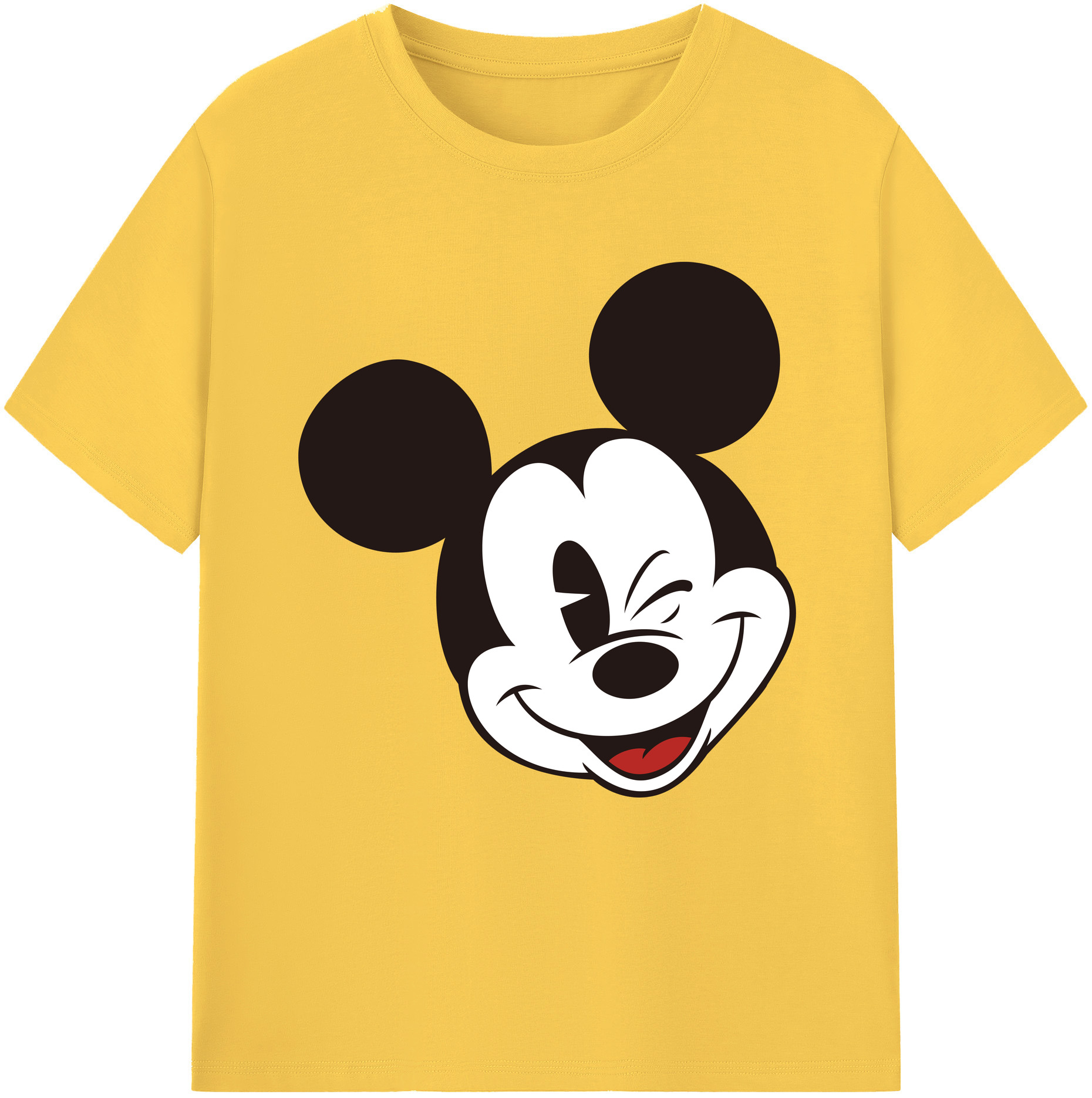 （画像用） ミッキーマウス Mickey Mouse 綿100％半袖Tシャツ（フロントプリント）