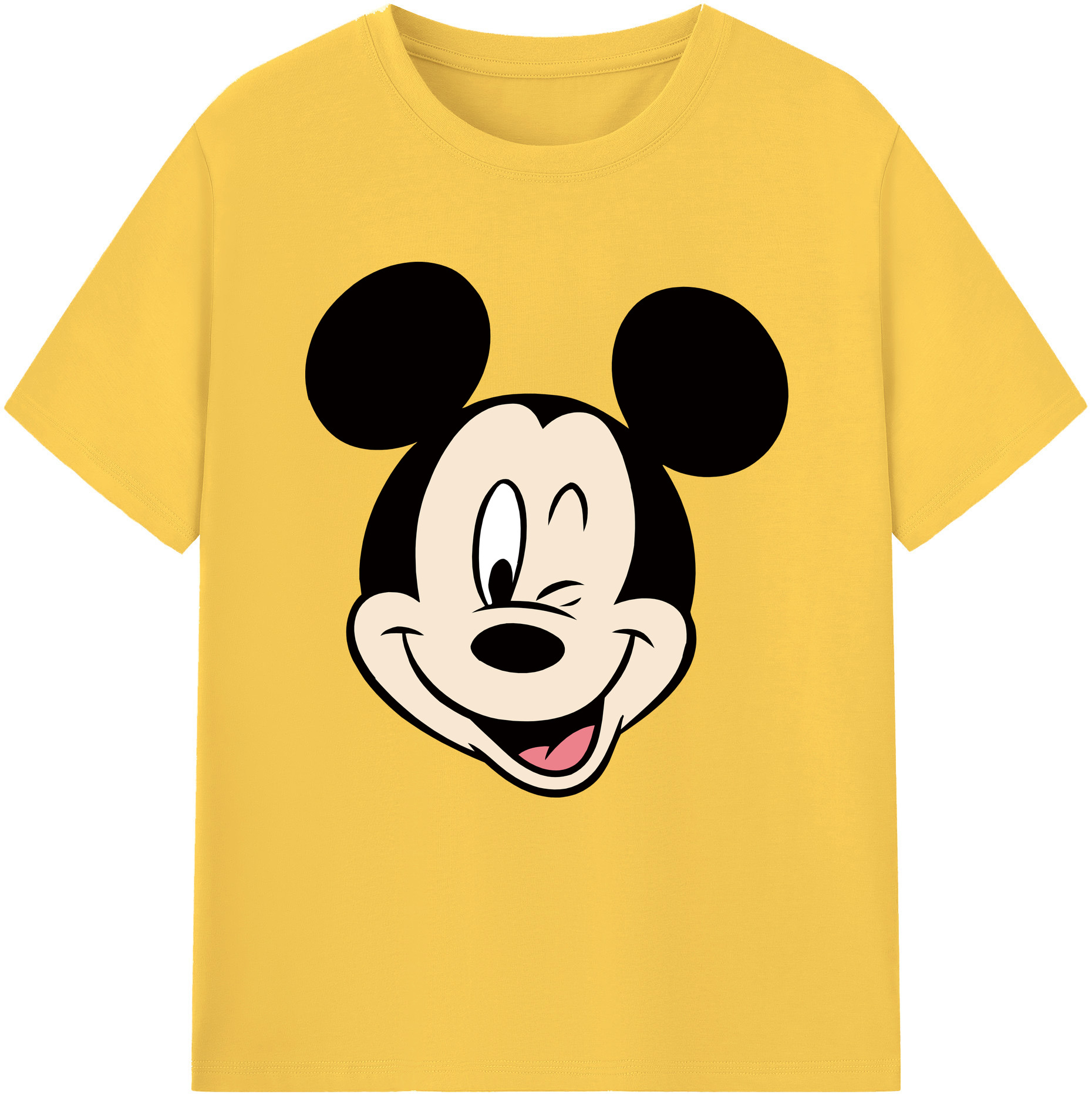 （画像用） ミッキーマウス Mickey Mouse 綿100％半袖Tシャツ（フロントプリント）
