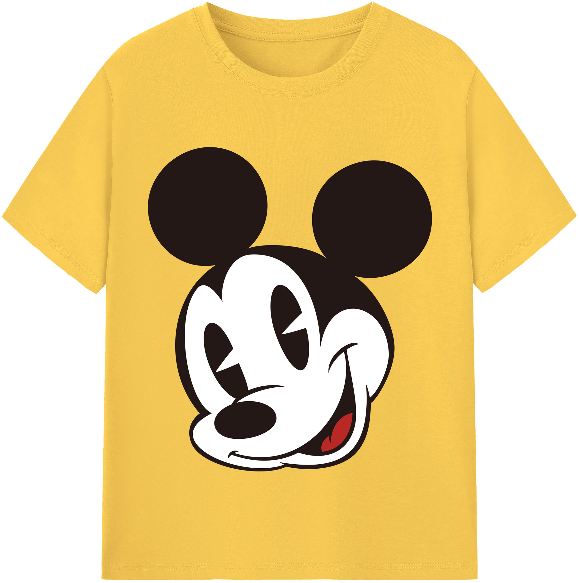 （画像用） ミッキーマウス Mickey Mouse 綿100％半袖Tシャツ（フロントプリント）